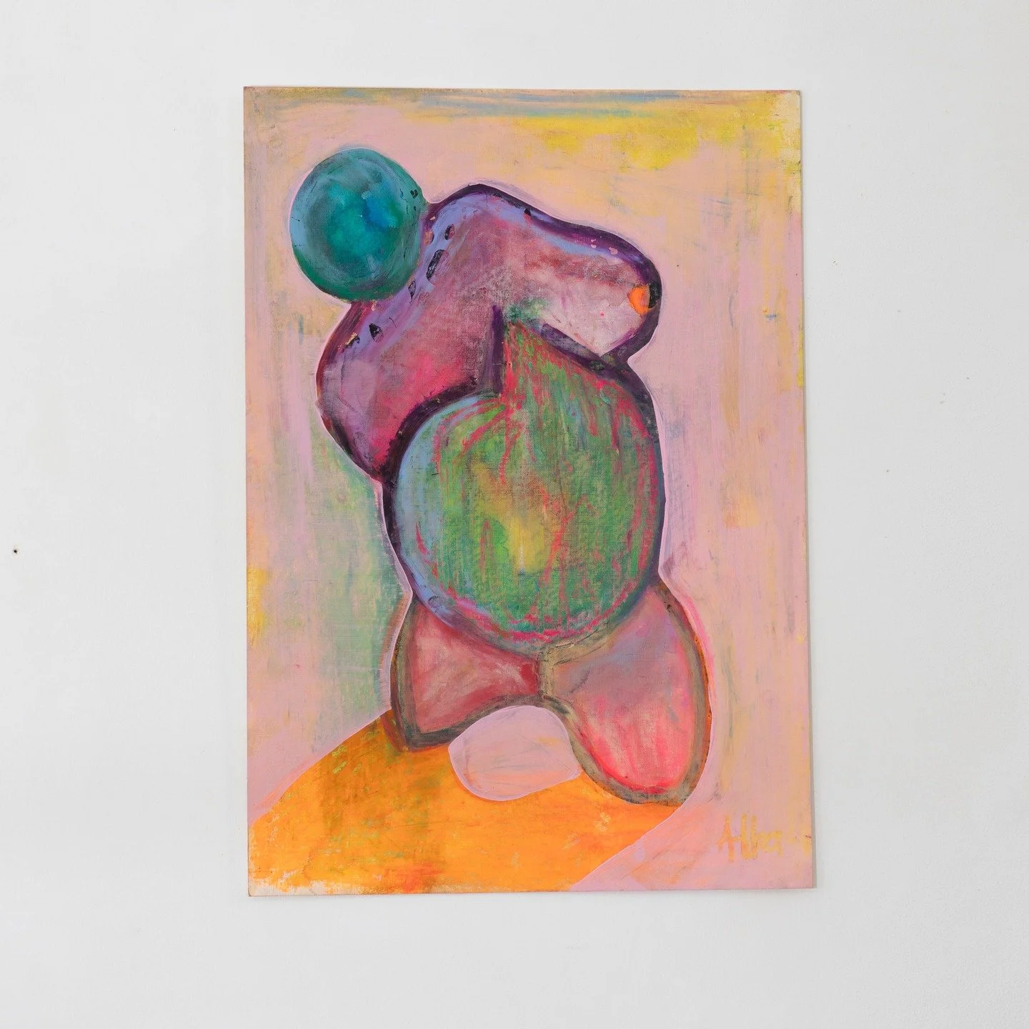 Une nouvelle forme color&eacute;e vient d&rsquo;atterrir dans l&rsquo;atelier. Format A3, en version encadr&eacute;e ou toute nue, &agrave; vous de choisir la tenue 😉

&bull;	Technique mixte sur papier, format A3
&bull;	Pi&egrave;ce unique, disponib