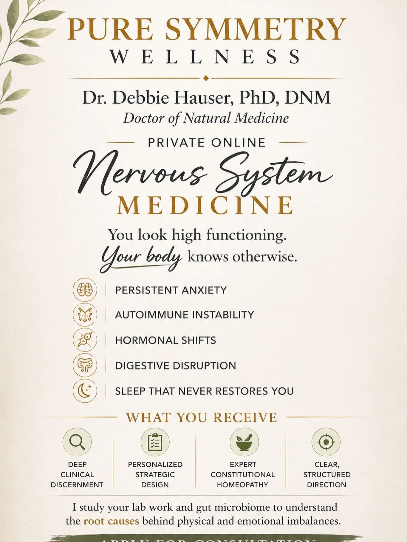 ✨If you&rsquo;re new to my page✨
or we&rsquo;ve been a break 🪷
This is my work ⚕️

Over the past several years my practice has evolved.

I study your labs
I look at your microbiome, listen deeply to you, and connect what&rsquo;s happening in your mi
