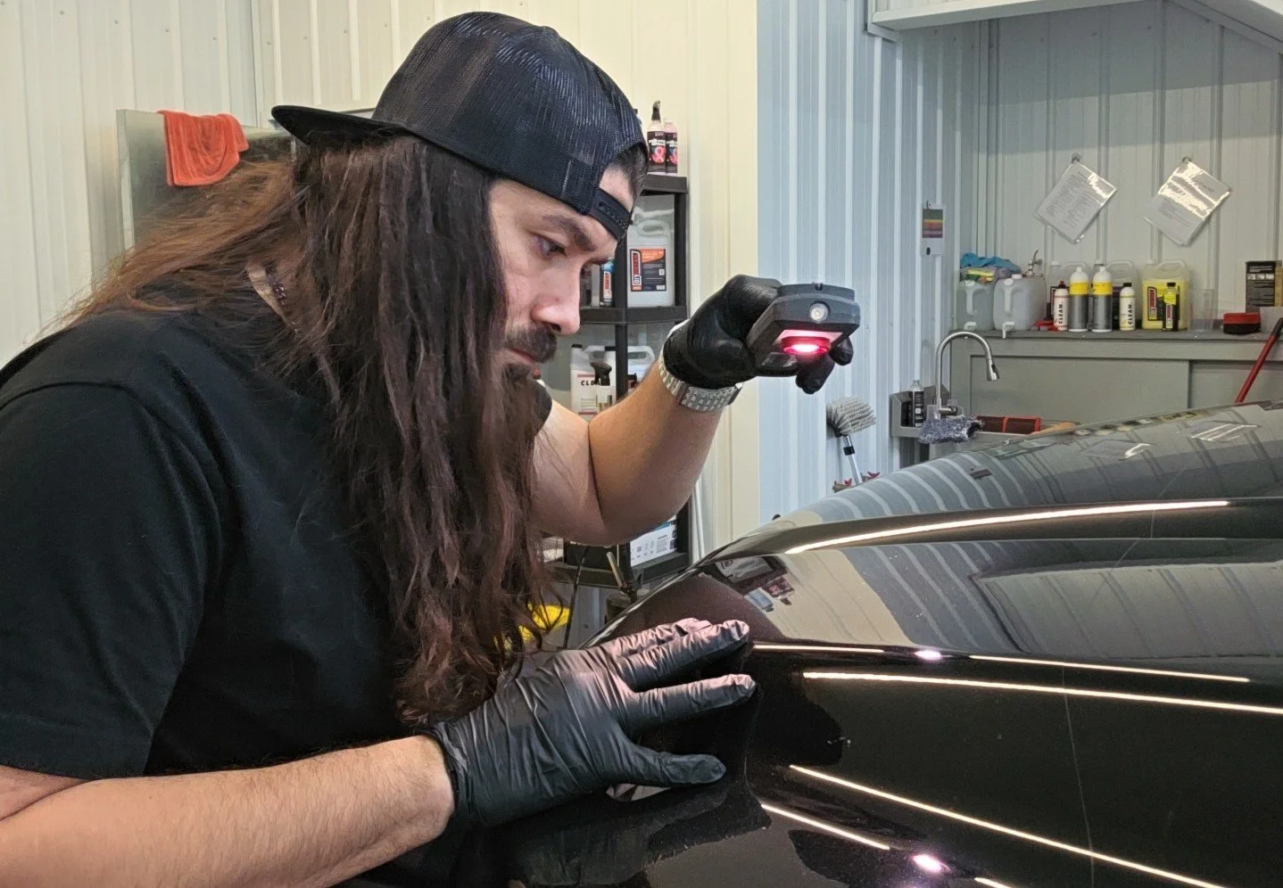 Paint Inspection before ceramic coating Joshua Pieters Red Deer