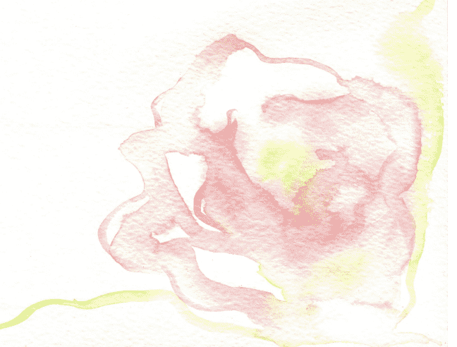 Delicate watercolor artwork featuring gentle pink and yellow hues in fluid, impressionistic forms