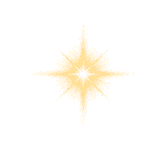 A glowing starburst with radiant light in shades of yellow and gold.