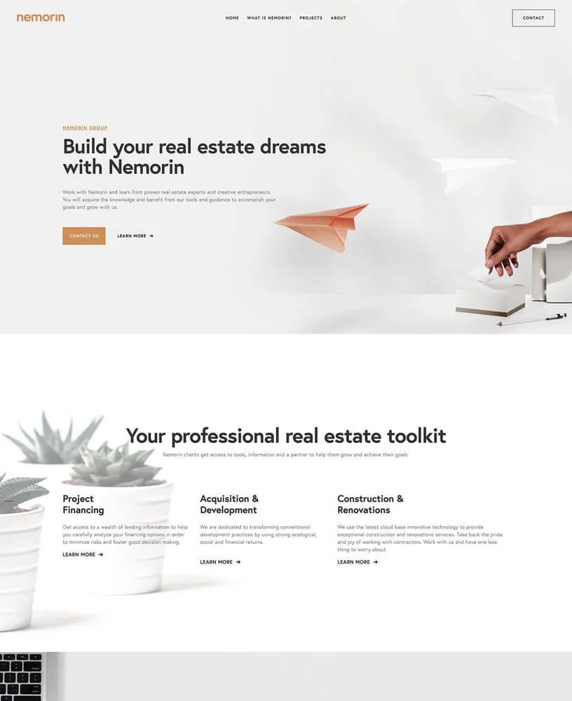 Minimalist real estate website with a clean white layout, professional photography, and financing details. Designed by a leading Squarespace site designer