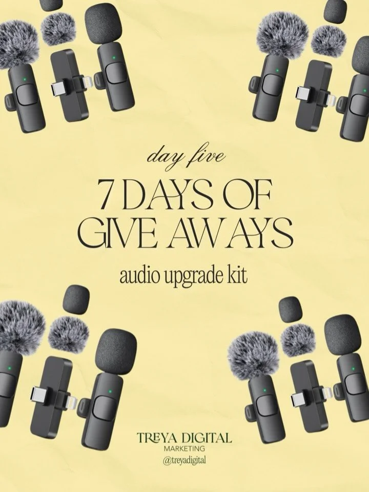 Day 5 of 7 in our 7 Days of Giveaways 🪩🥂 a little something to give back to the amazing women building their dreams 🎁👩🏻&zwj;💻✨

TODAY&rsquo;S PRIZE:
✨ an audio upgrade!! 🎤 Your content deserves something better than your phone&rsquo;s mic, don