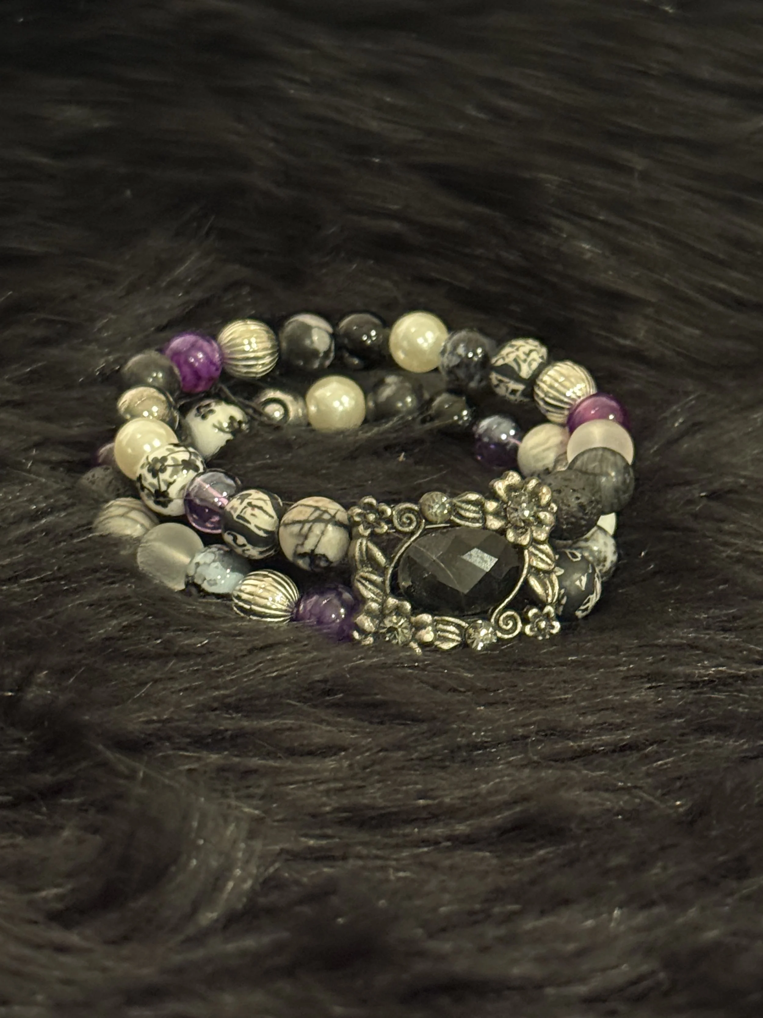 Purple and Gray Medallion (Stretch)