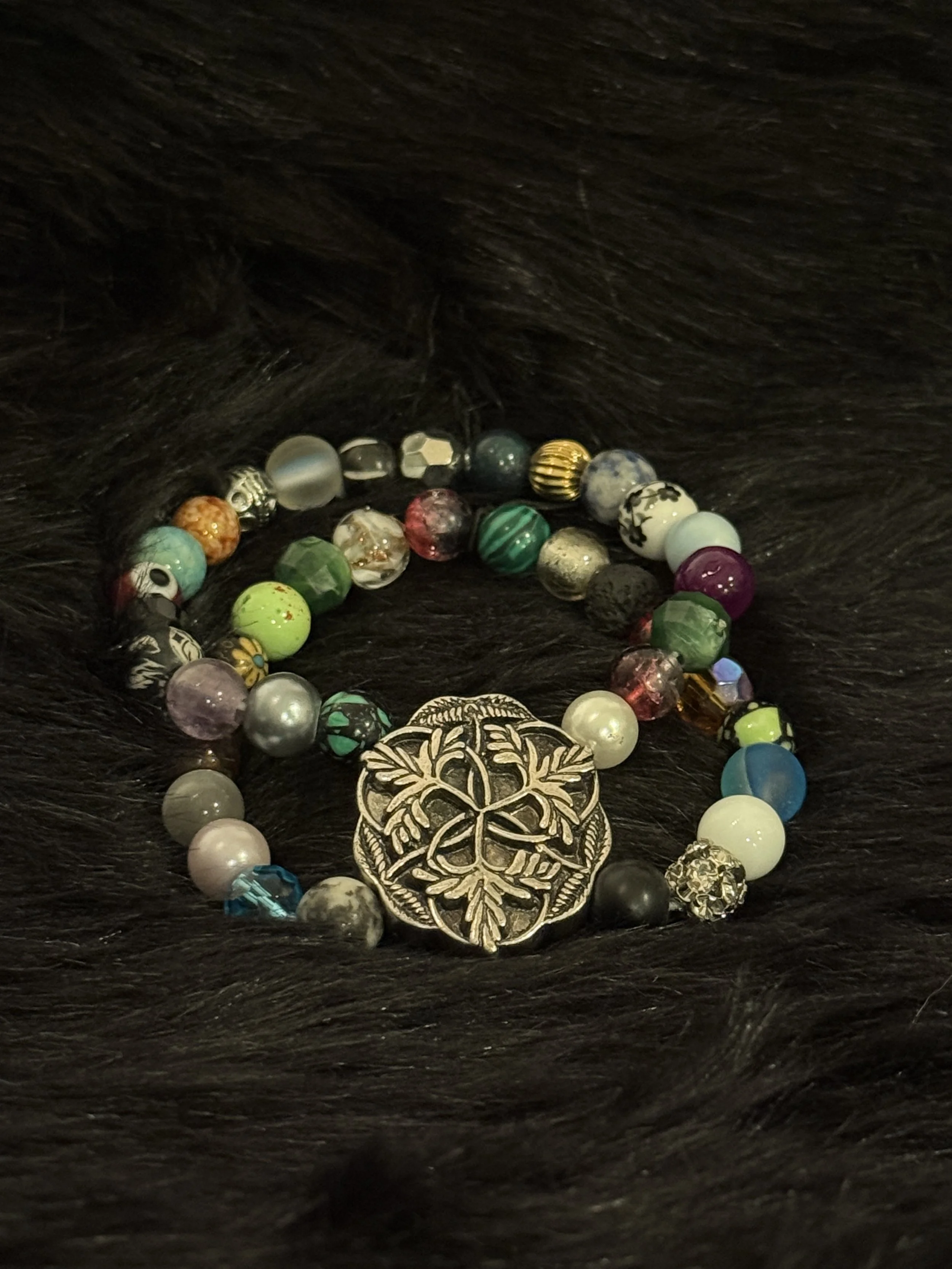 Multi-color Silver Medallion (stretch)