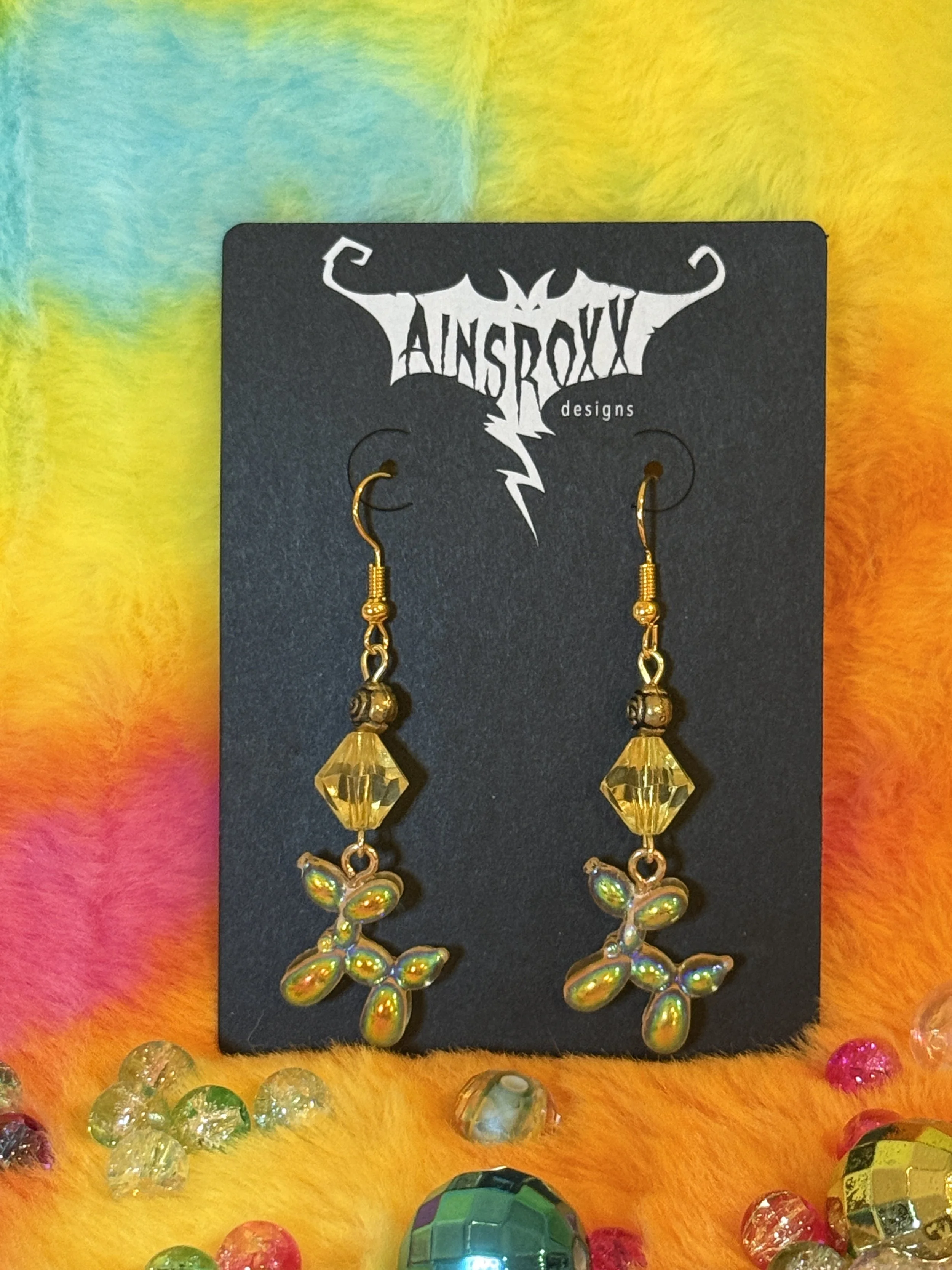 Iridescent Yellow Balloon Doggies