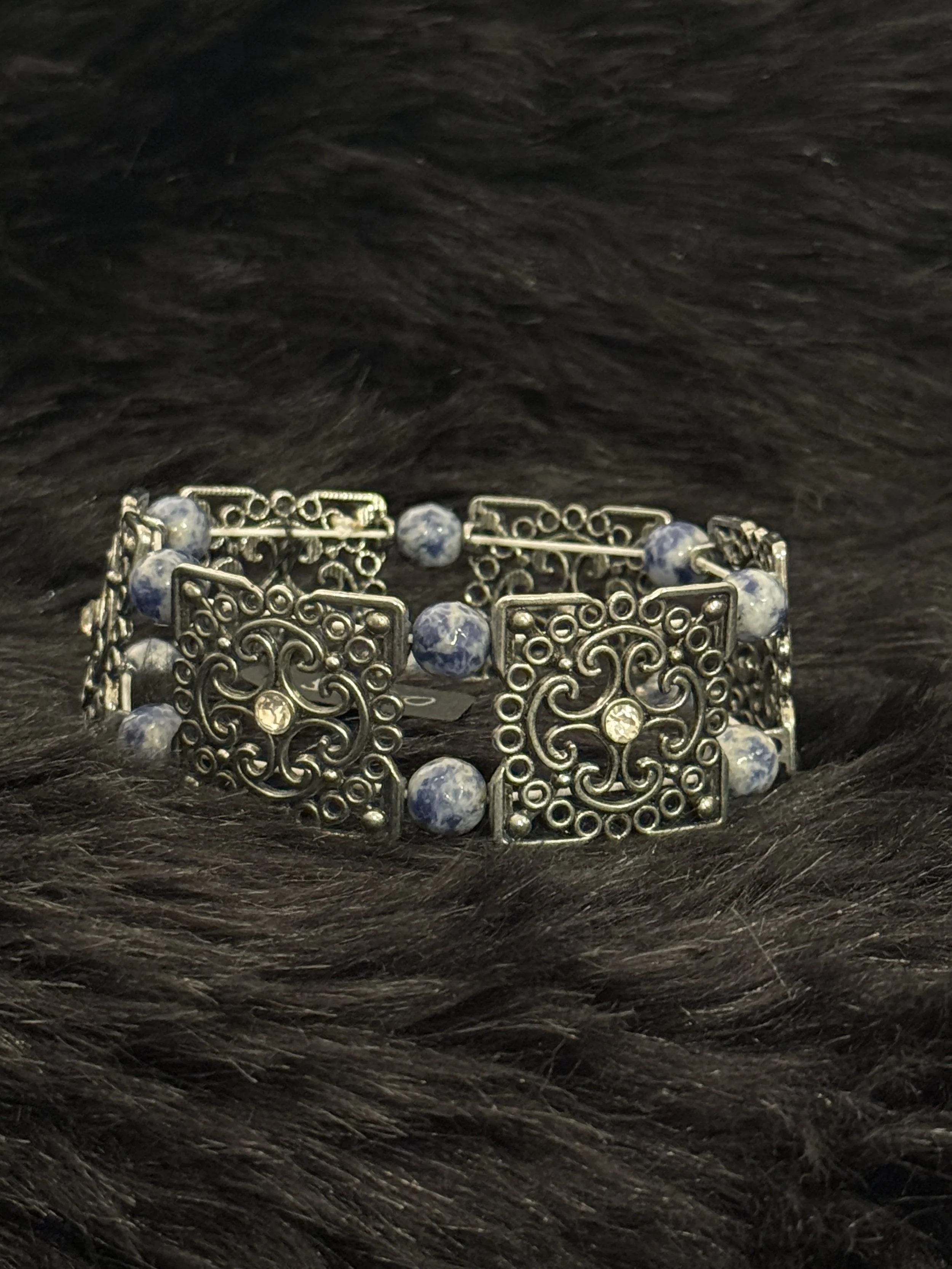 Multi-Medallion Blue (stretch)