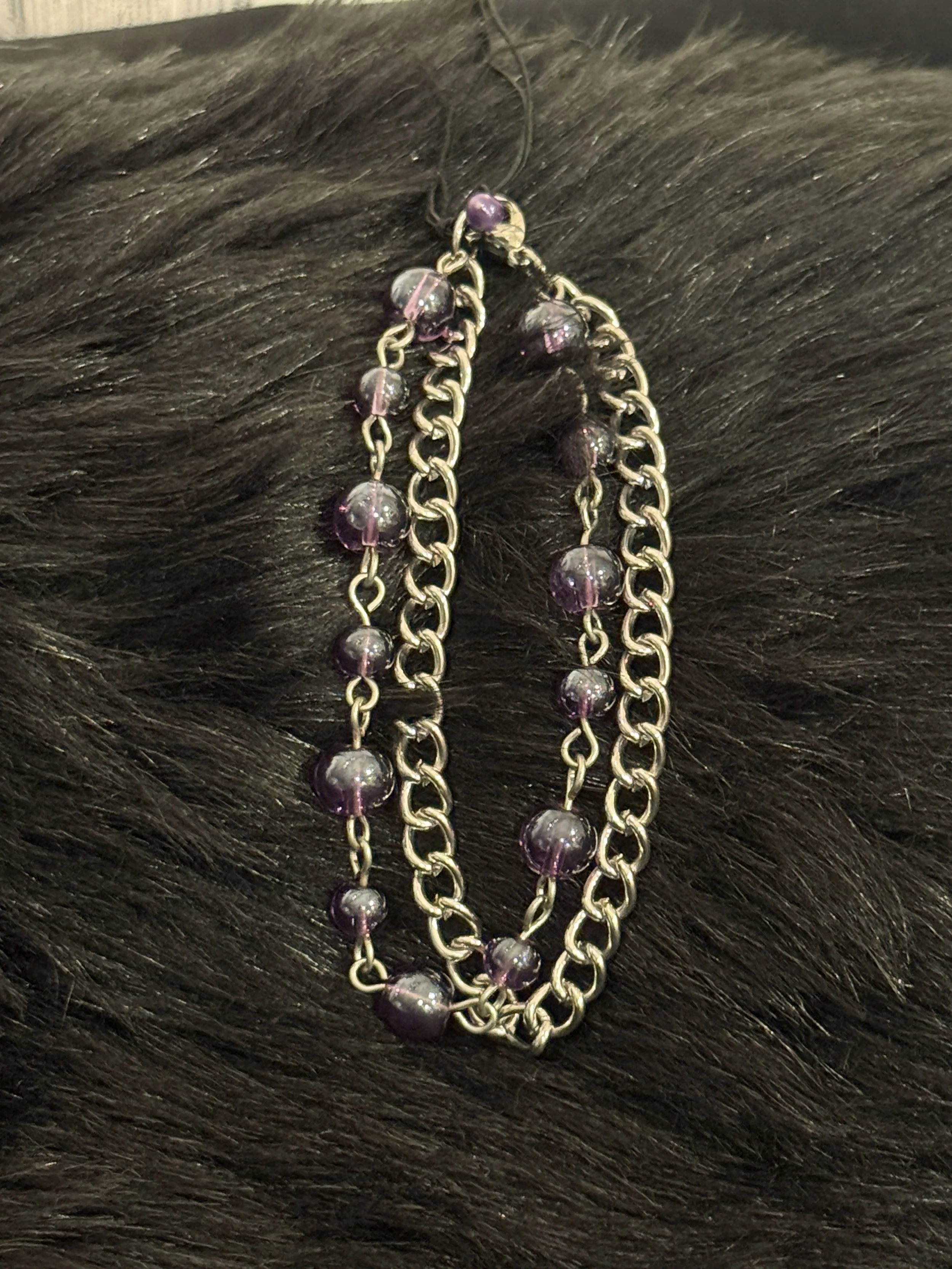 Double Chain Purple Stone