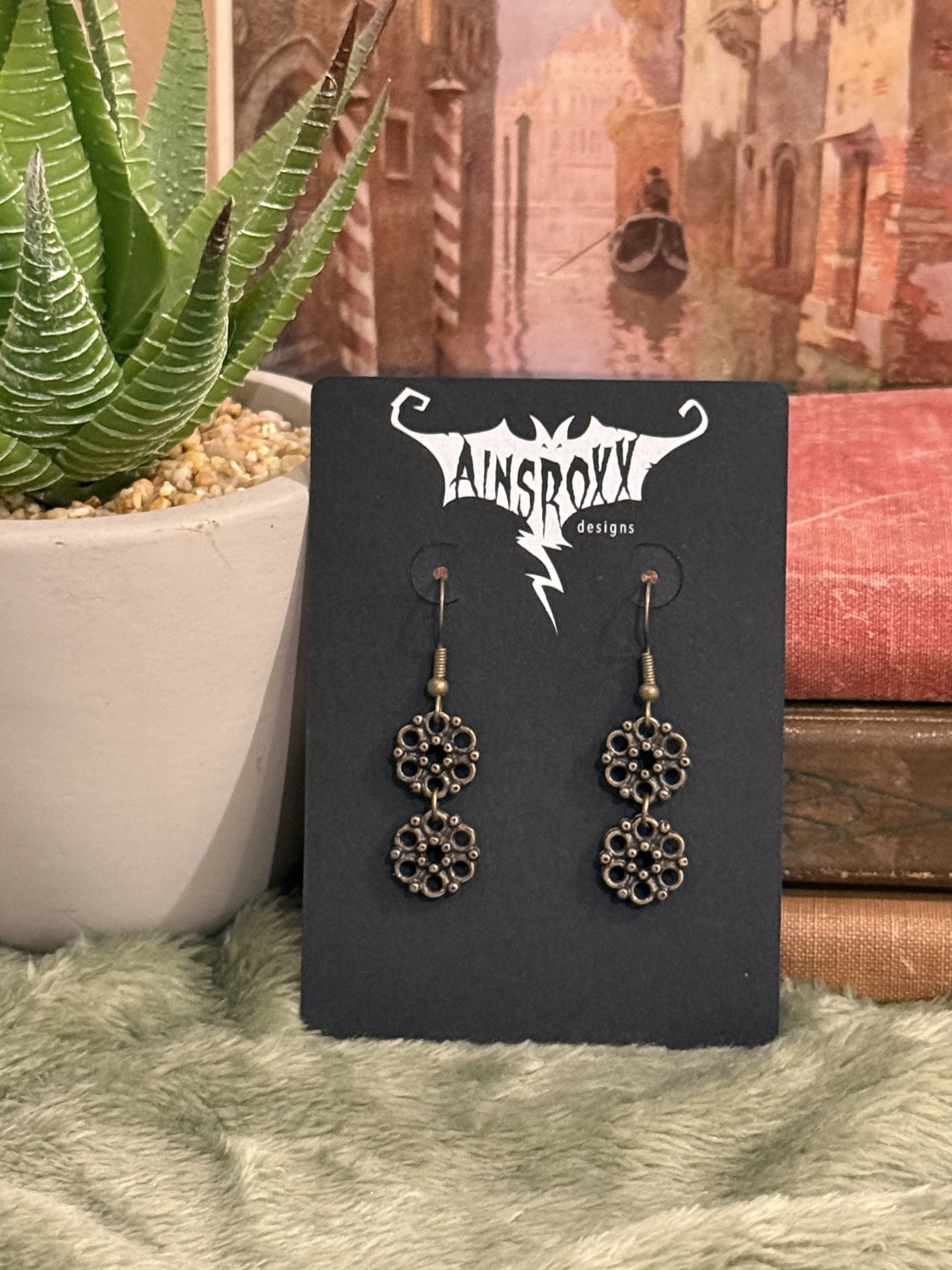 Two-Tier Bronze Flower