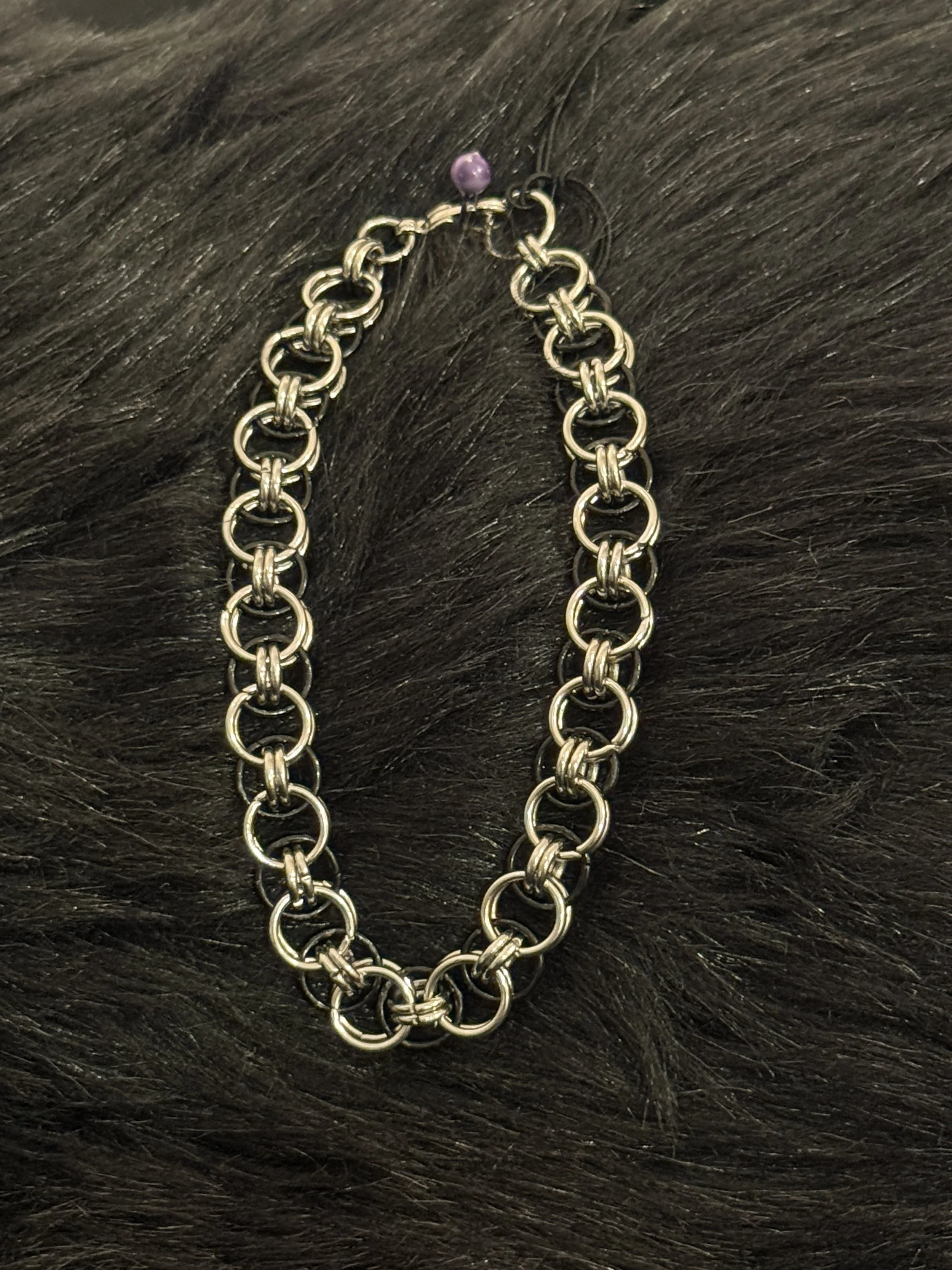Silver and Black Chain Mail