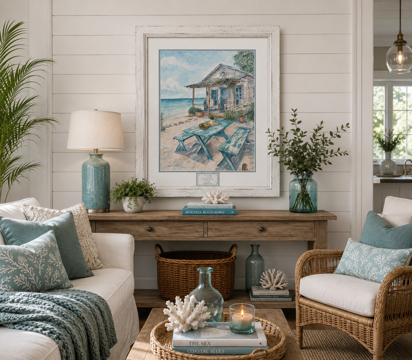 Cottage by the Sea - Original 18 x 24 (Framed & Matted size 26 x 32)