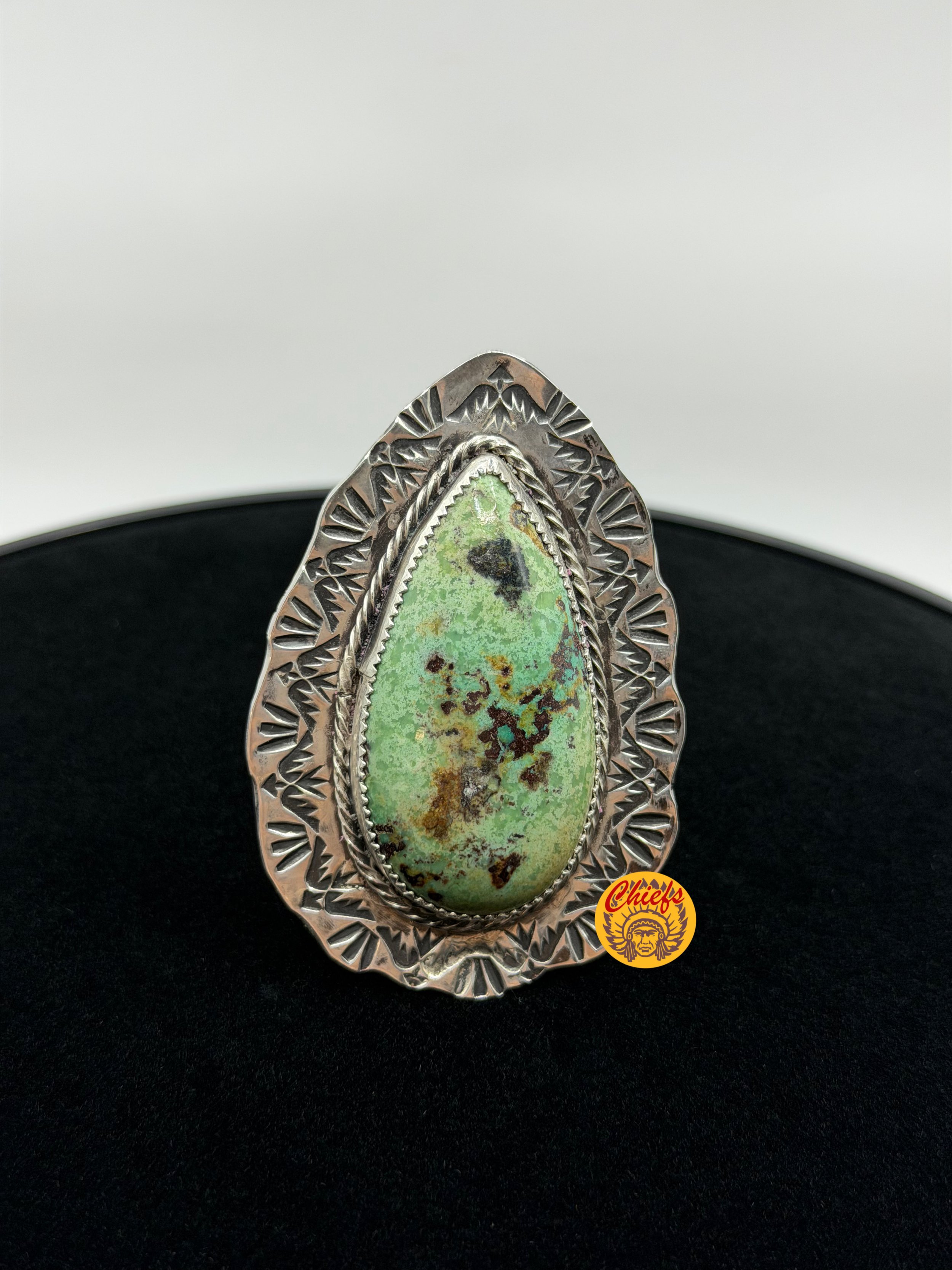 Teardrop Turquoise Adjustable Ring