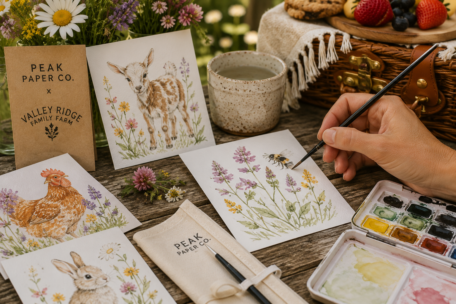 Water Colour in the Woods with Peak Paper Co
