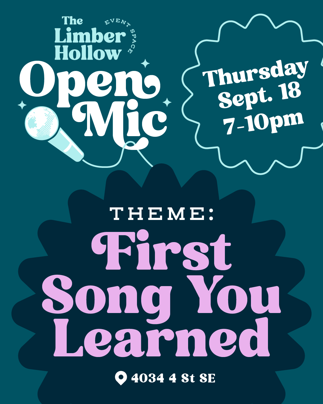 September Open Mic - Theme is First Song you Learned