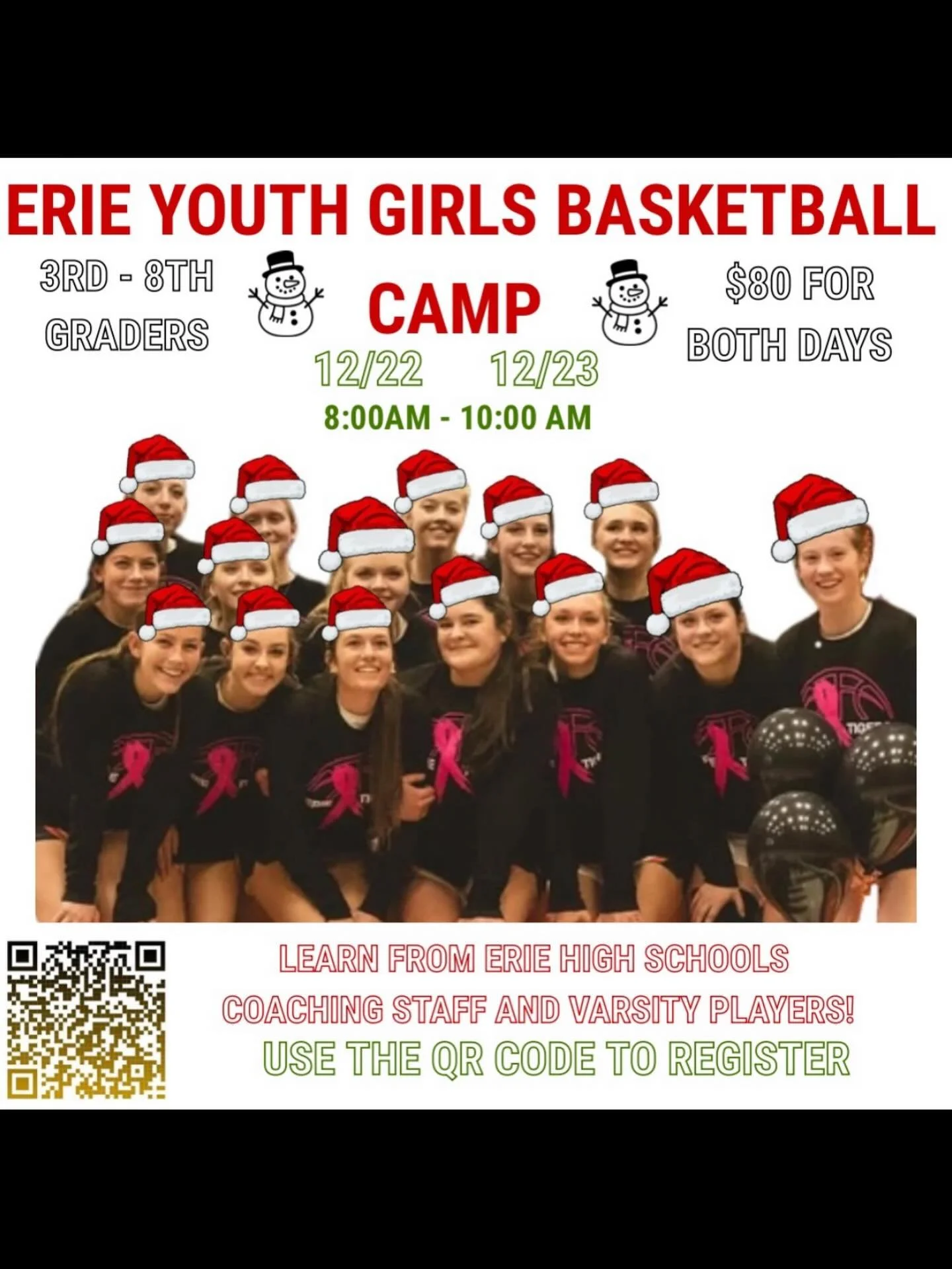 Join our Lady Tiger @erieladytigershoops  friends at basketball camp over winter break! 
.
.
.
.
#skills #basketball #camp #winterbreak