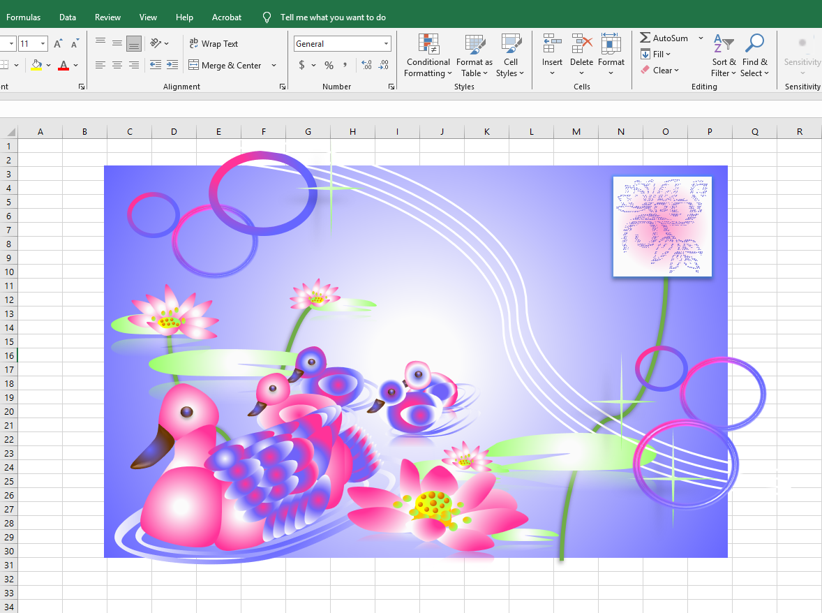 MICROSOFT EXCEL SHEET ART