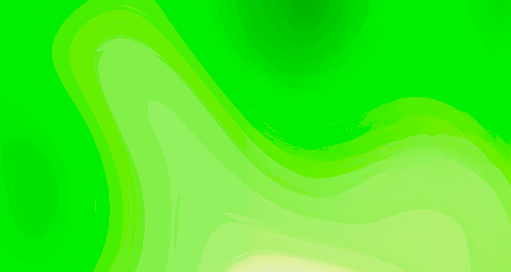 Abstract background with green and yellow flowing gradient shapes.