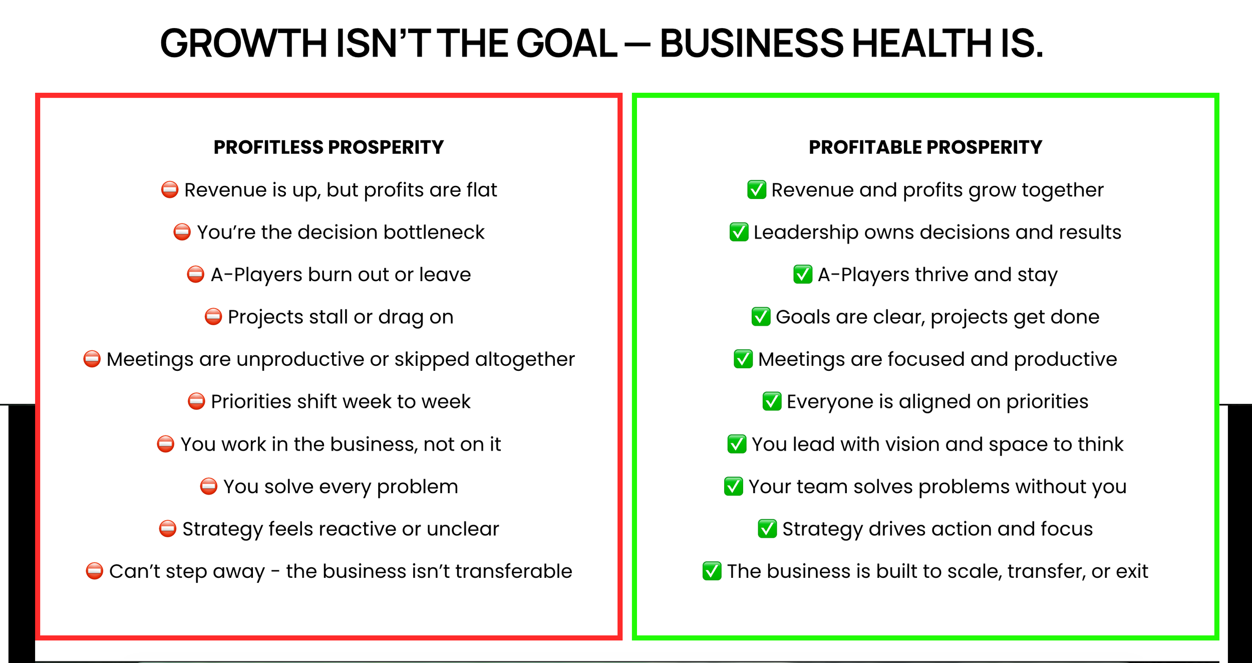 Growth Isn't the Goal — Business Health Is