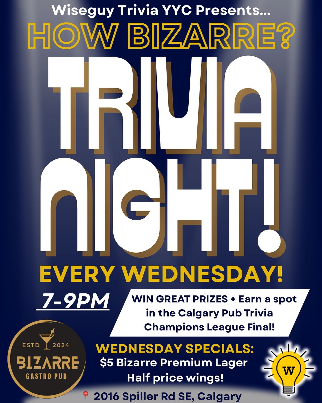 Trivia at Bizarre Gastropub is now WEEKLY! We will see you there in Ramsay every Wednesday 🤩