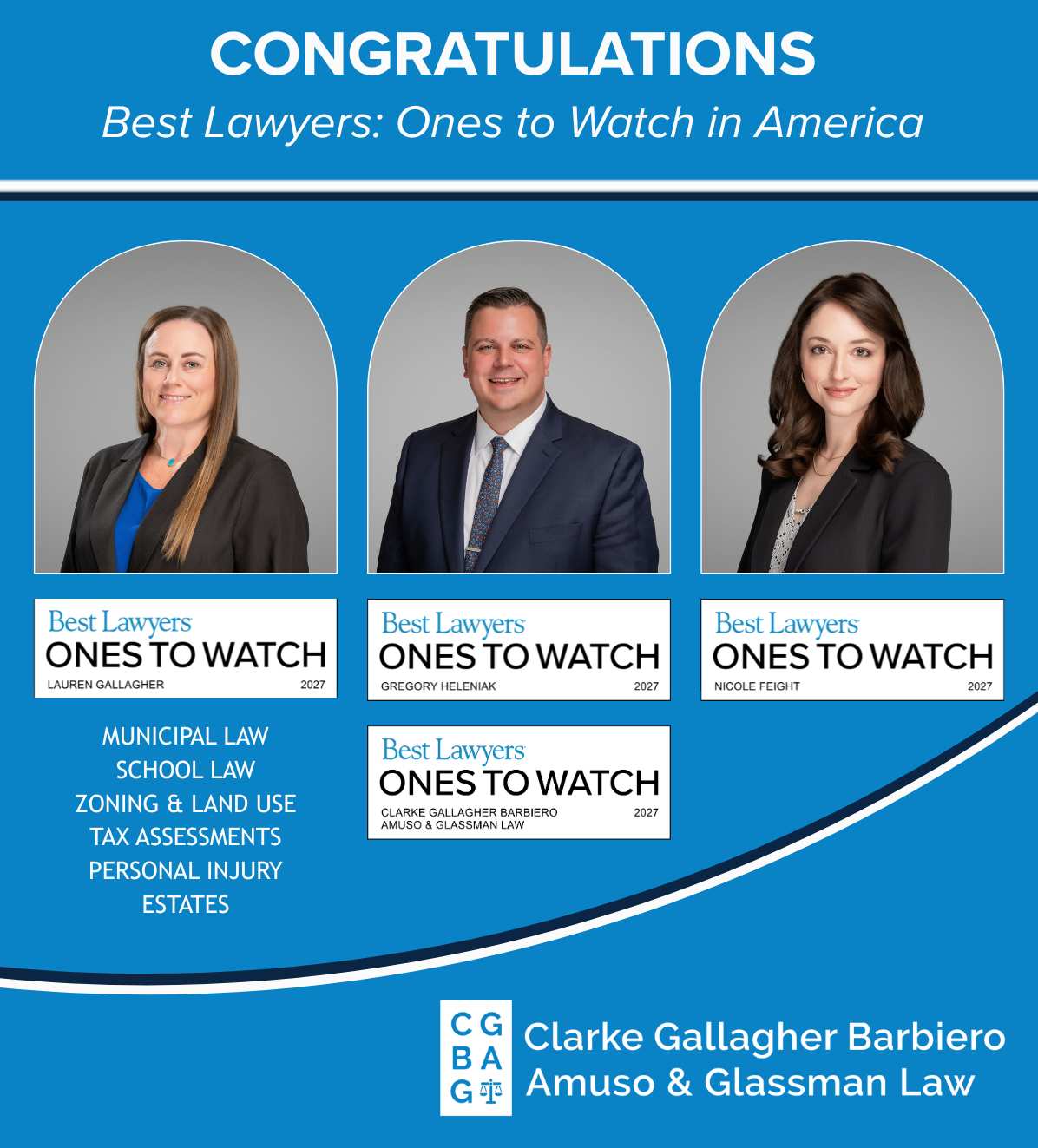 Congratulations to our 2027 Best Lawyers: Ones to Watch