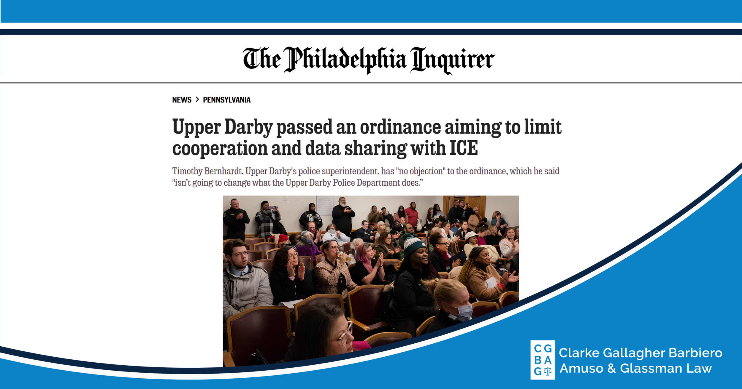 “Upper Darby passed an ordinance aiming to limit cooperation and data sharing with ICE”