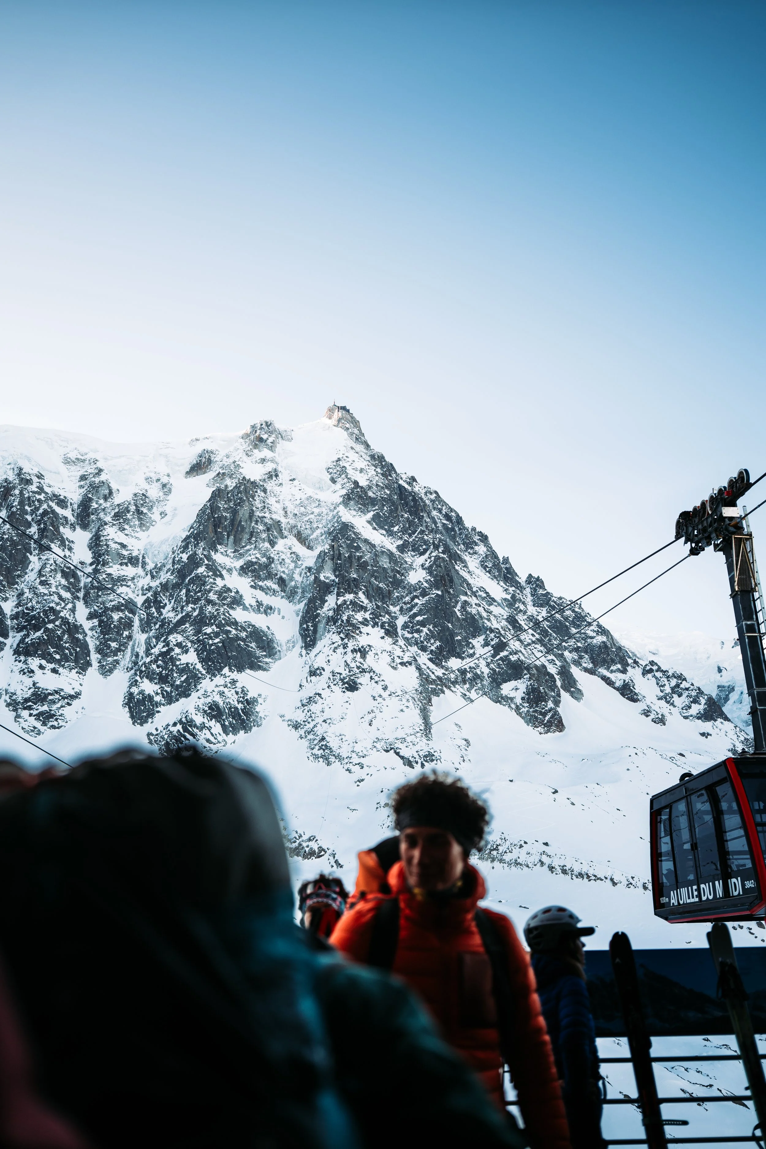 Aiguille du midi vu du plan de l'aiguille