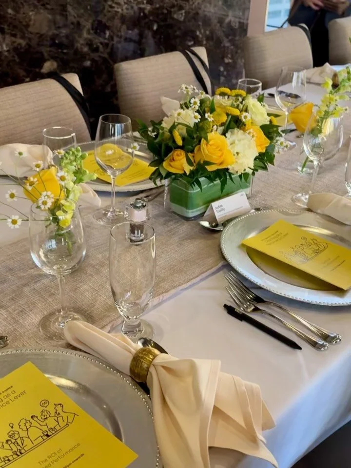 From concept to installation, every arrangement was designed to support the atmosphere not overpower it.

Layered bud vases. Garden-style movement. Quiet attention to detail.

This is how florals elevate an experience without competing for attention.