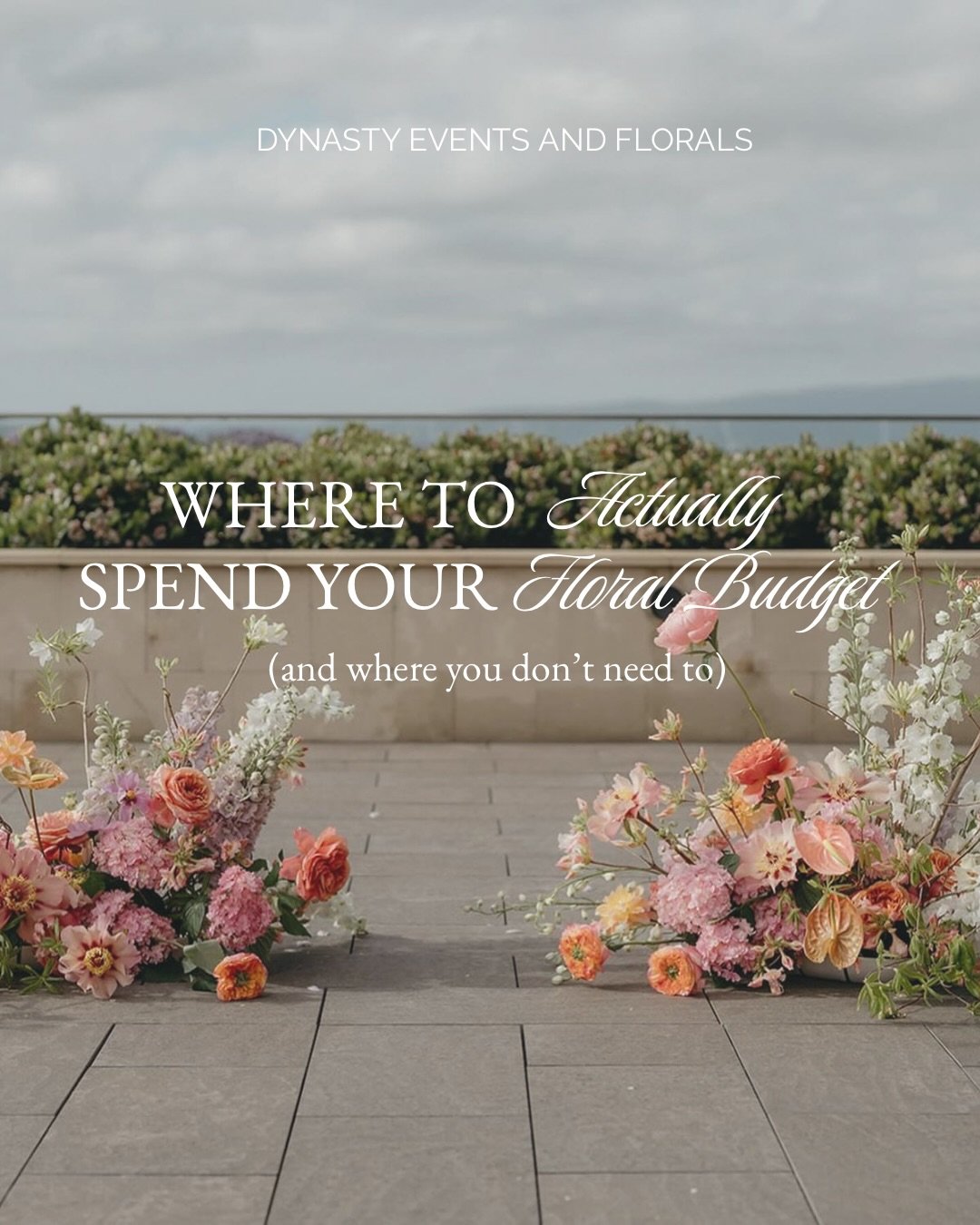 One of the most common mistakes I see in wedding planning is trying
to make everything feel equally important.

When it comes to wedding floral design, that approach actually works against you.

A well-designed wedding focuses on:
&bull; where guests