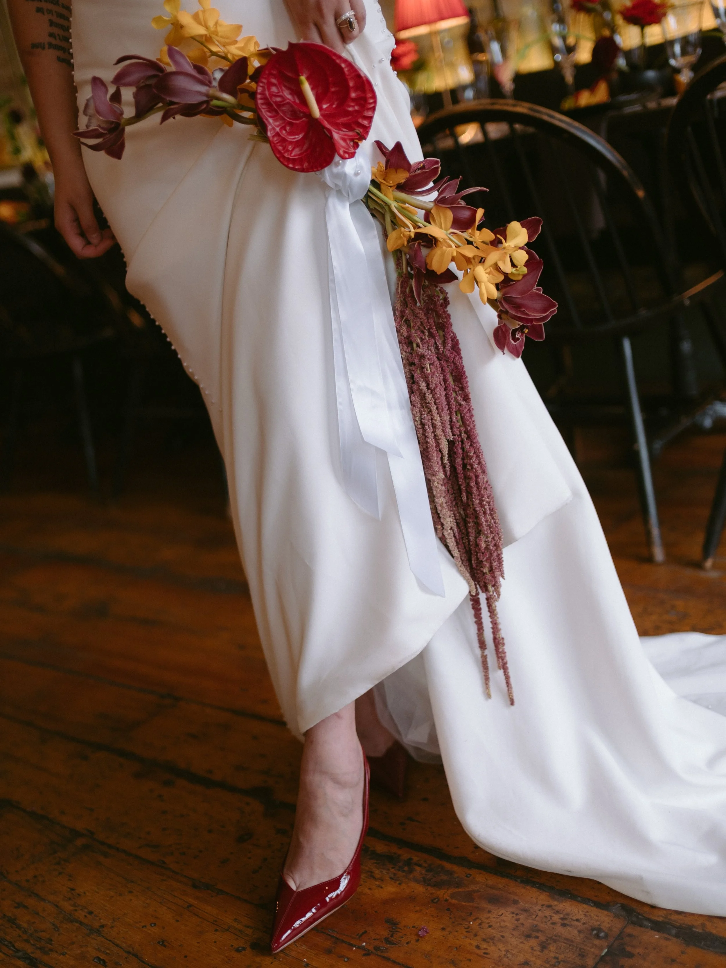 Bouquets are often treated as an accessory.
In
In reality, they set the tone.

Shape, colour, and structure all influence how the overall design is perceived.

A well-designed bouquet doesn&rsquo;t just complement, it leads.
 Would you go for somethi