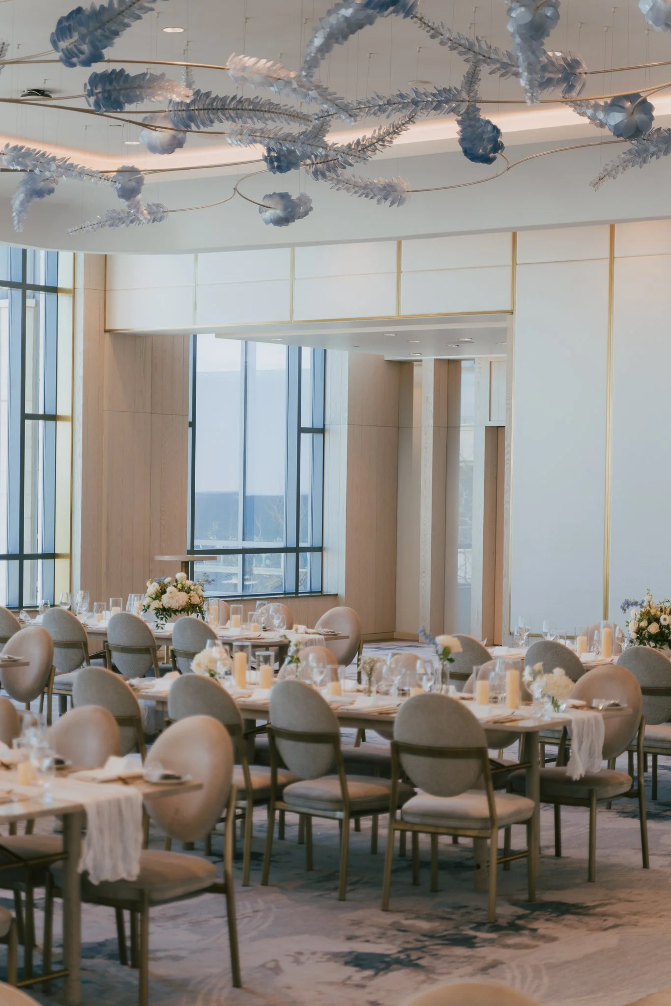 Reception flowers at the Pearle Hotel and Spa wedding