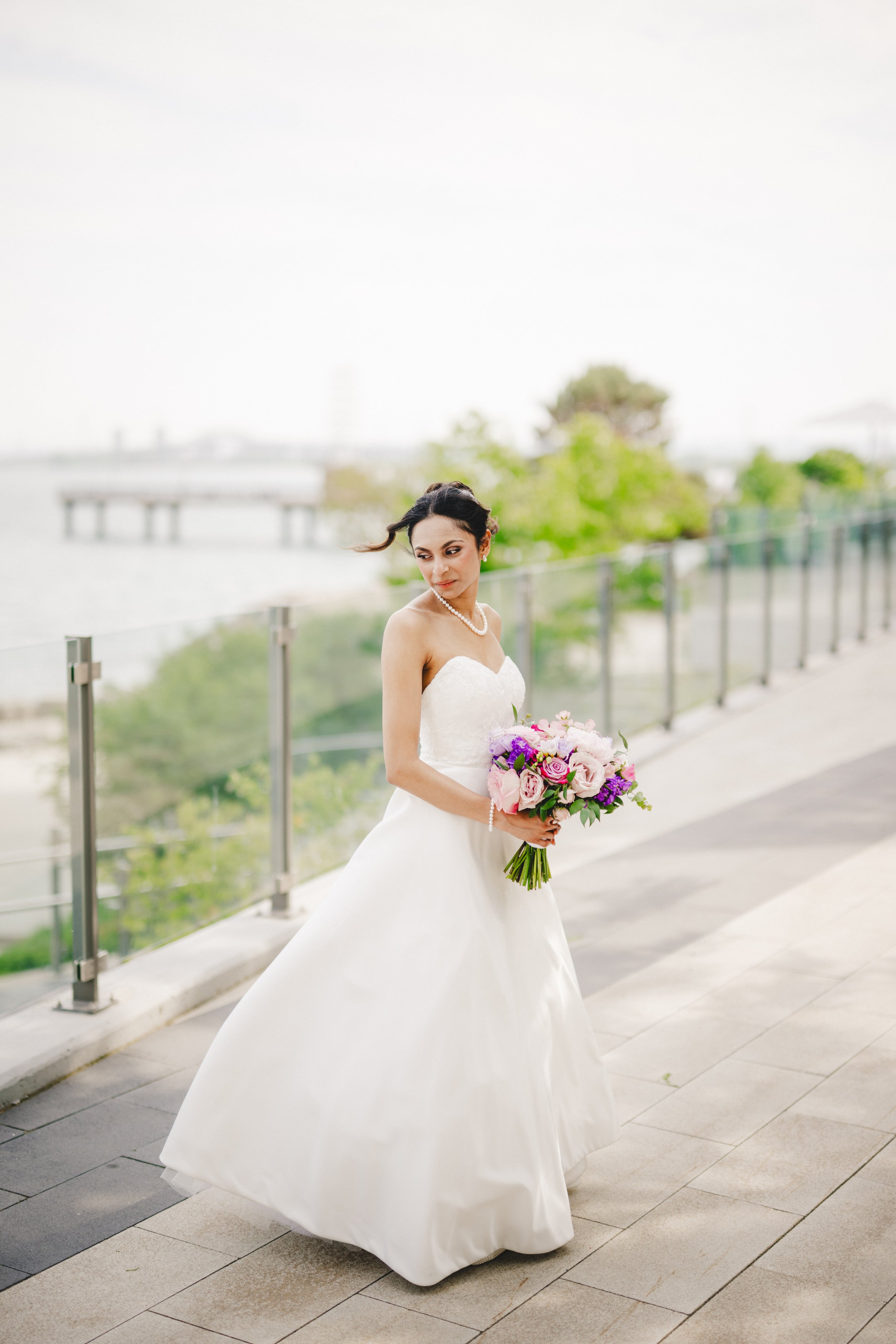 A Pearle Hotel and spa Bride with bridal bouquet
