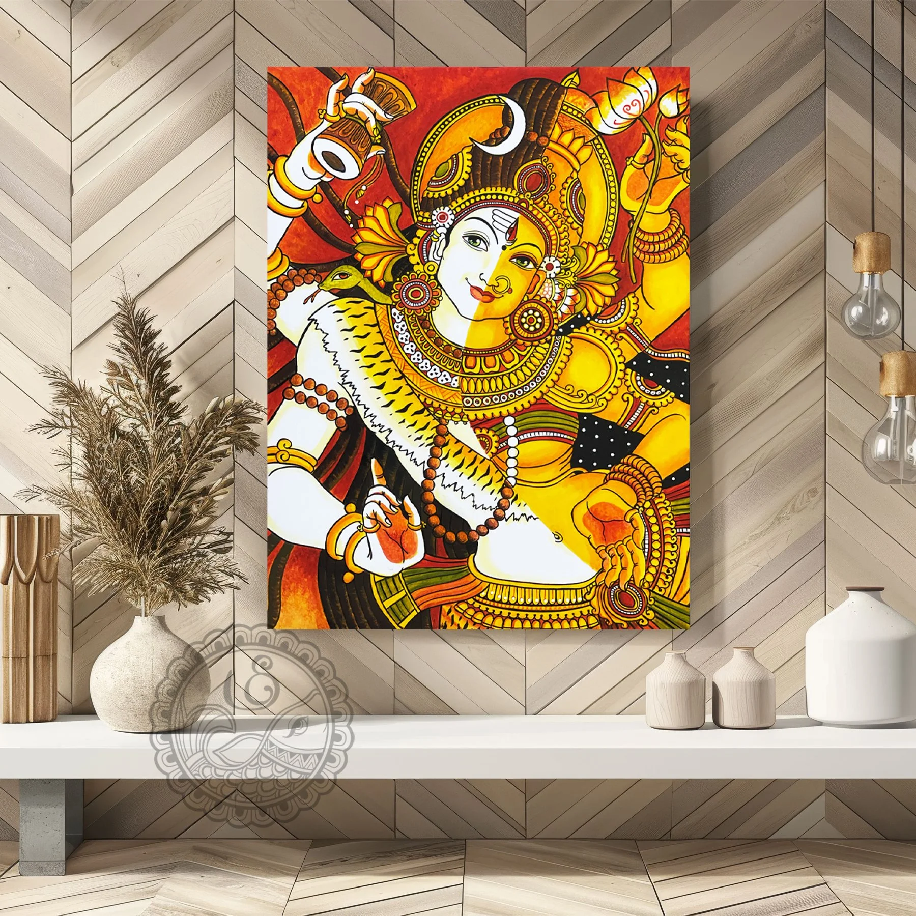 Kerala Mural-ArdhaNareshwara