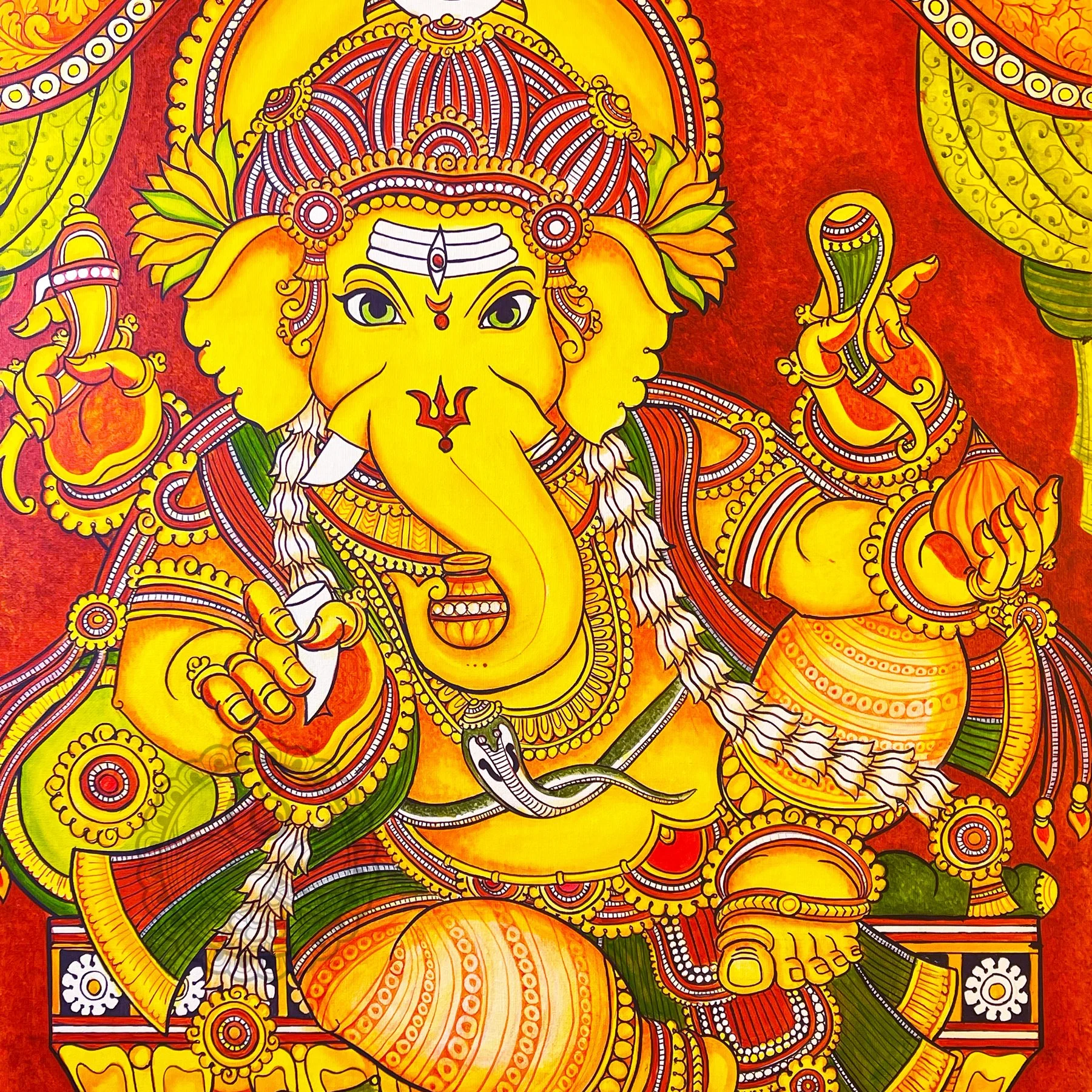 Ganesha Kerala mural painting