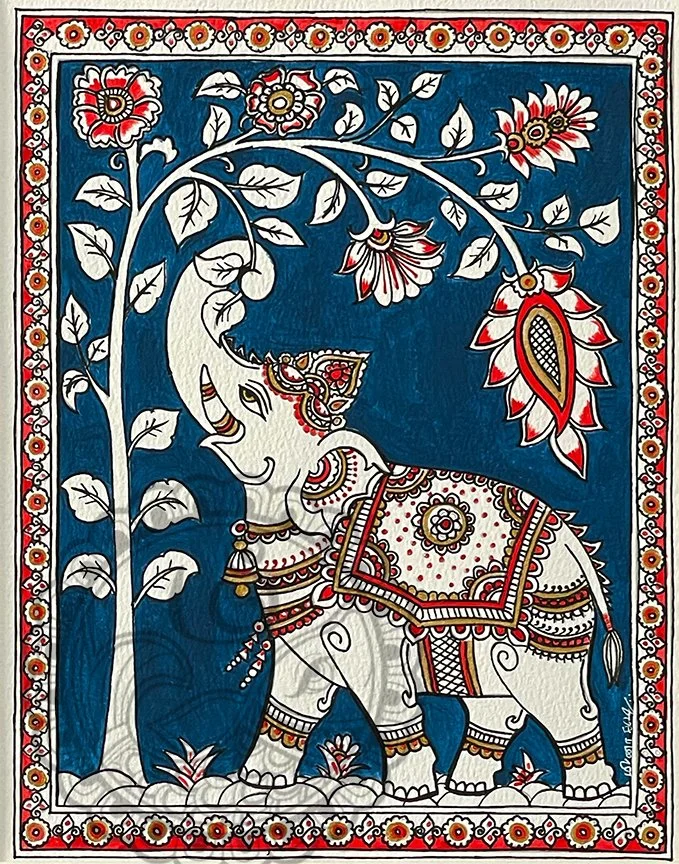 Elephant and tree
