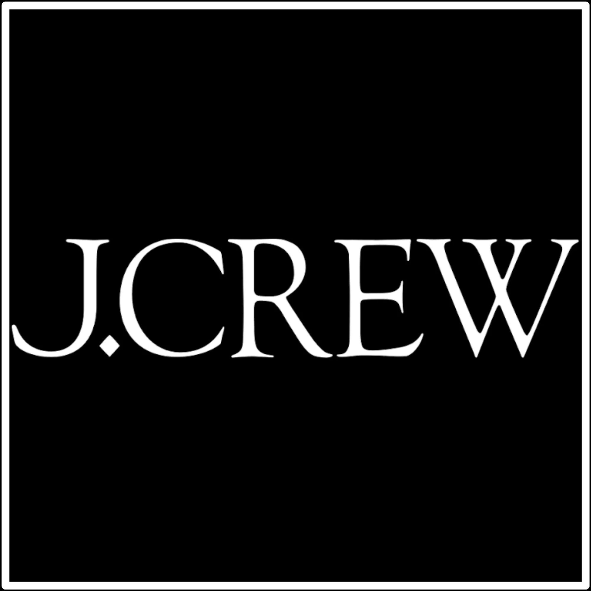 Black background with white text that says "J. CREW".