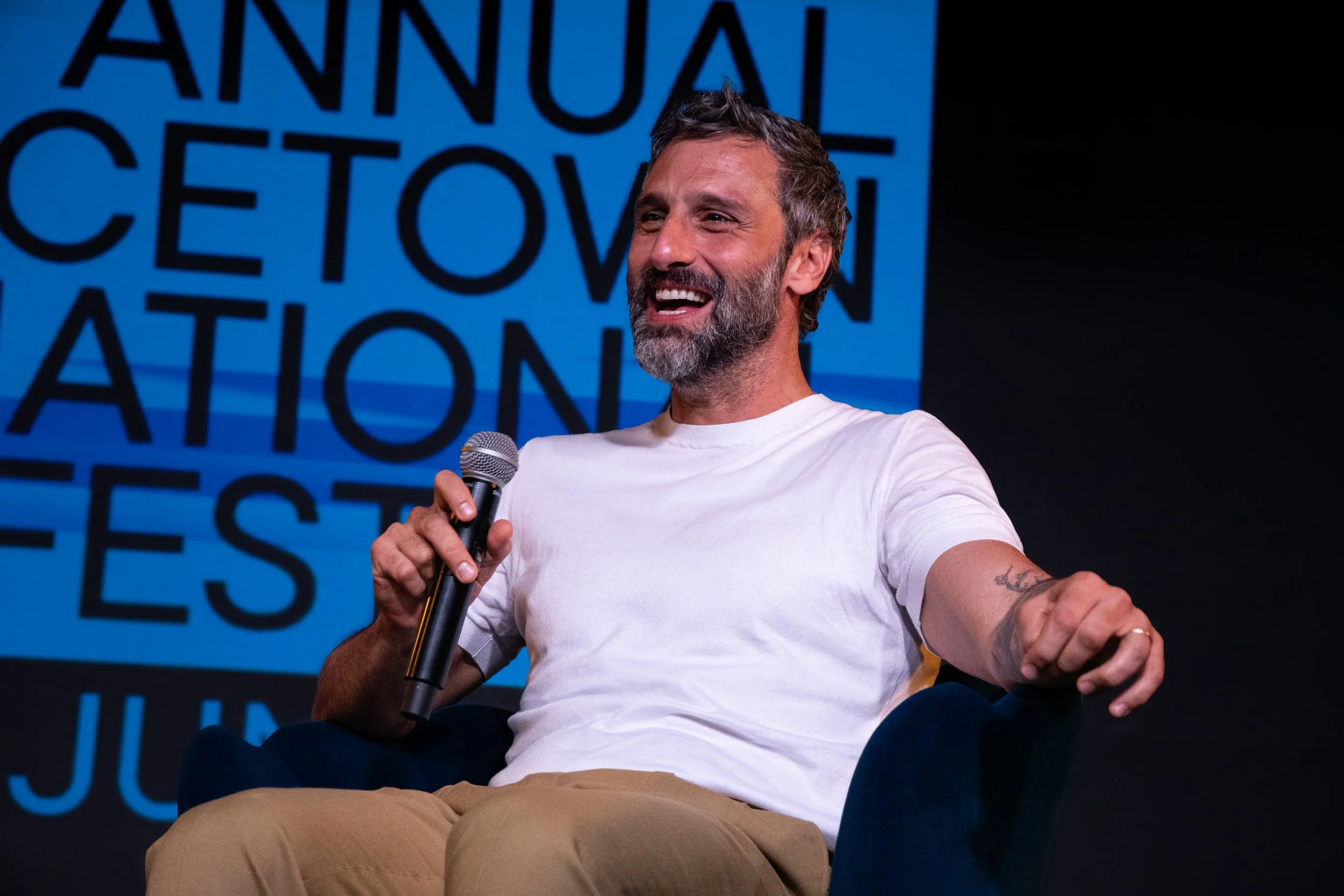Conversation with Marco Calvani
Actor and filmmaker Marco Calvani discusses his breakout performance as Claude in Netflix’s The Four Seasons following a screening of the Season 2 finale.