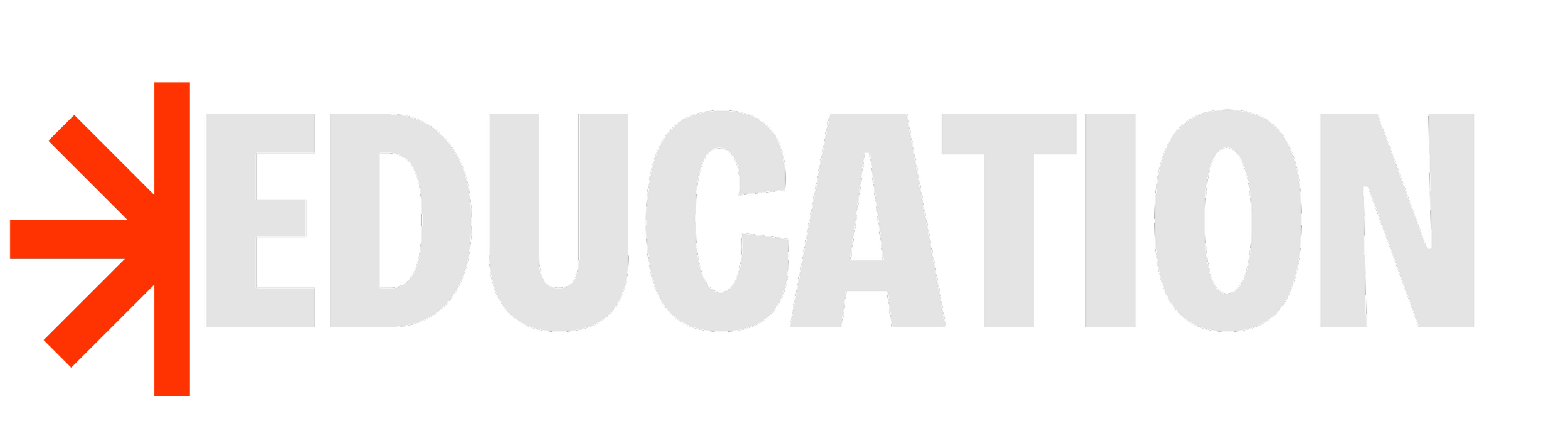 Graphic with the word 'EDUCATION' in large white letters on a black background, with a red starburst symbol to the left.