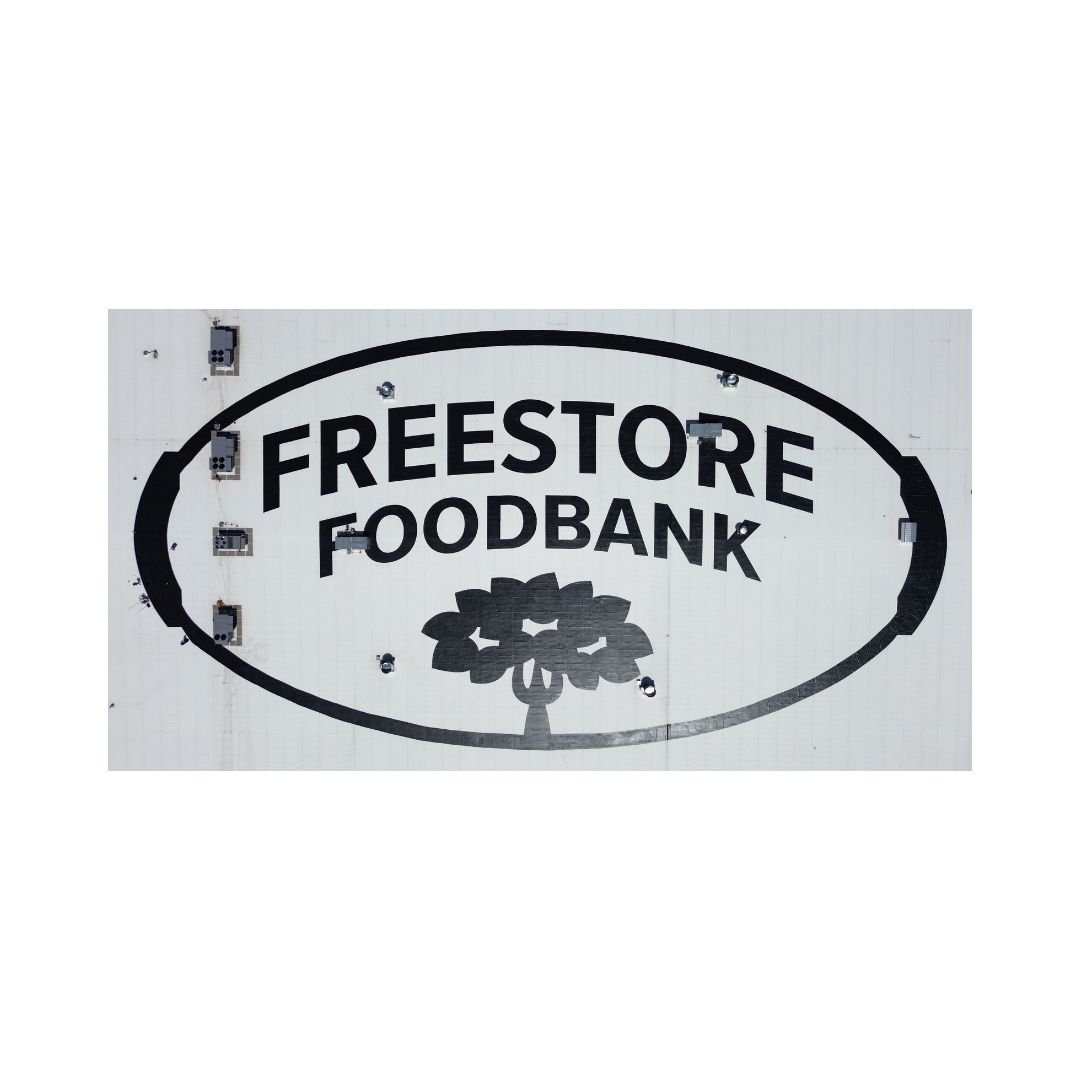 freestore foodbank rooftop logo. production artist, 2024.