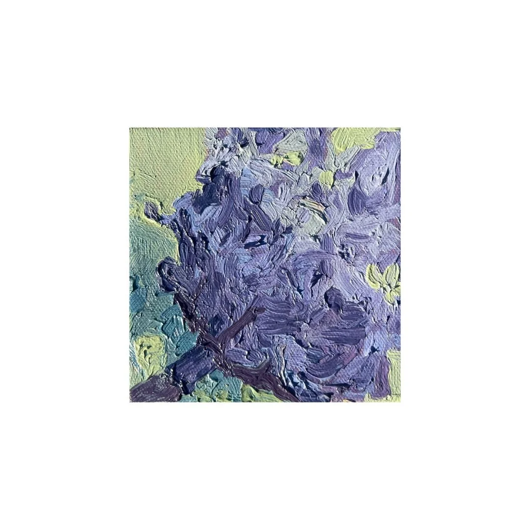 floral study, 4"x4", 2024