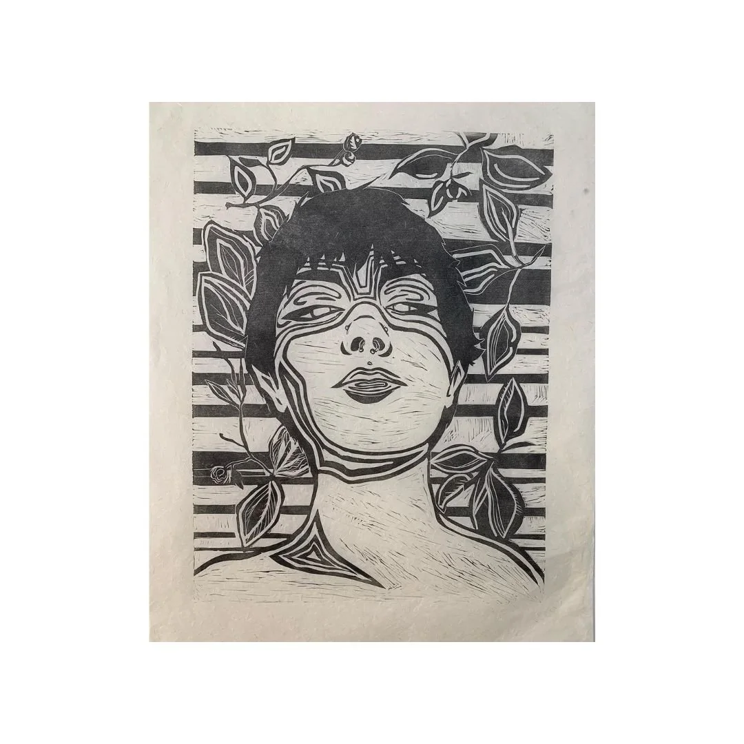 self portrait, 24"x36" 2021