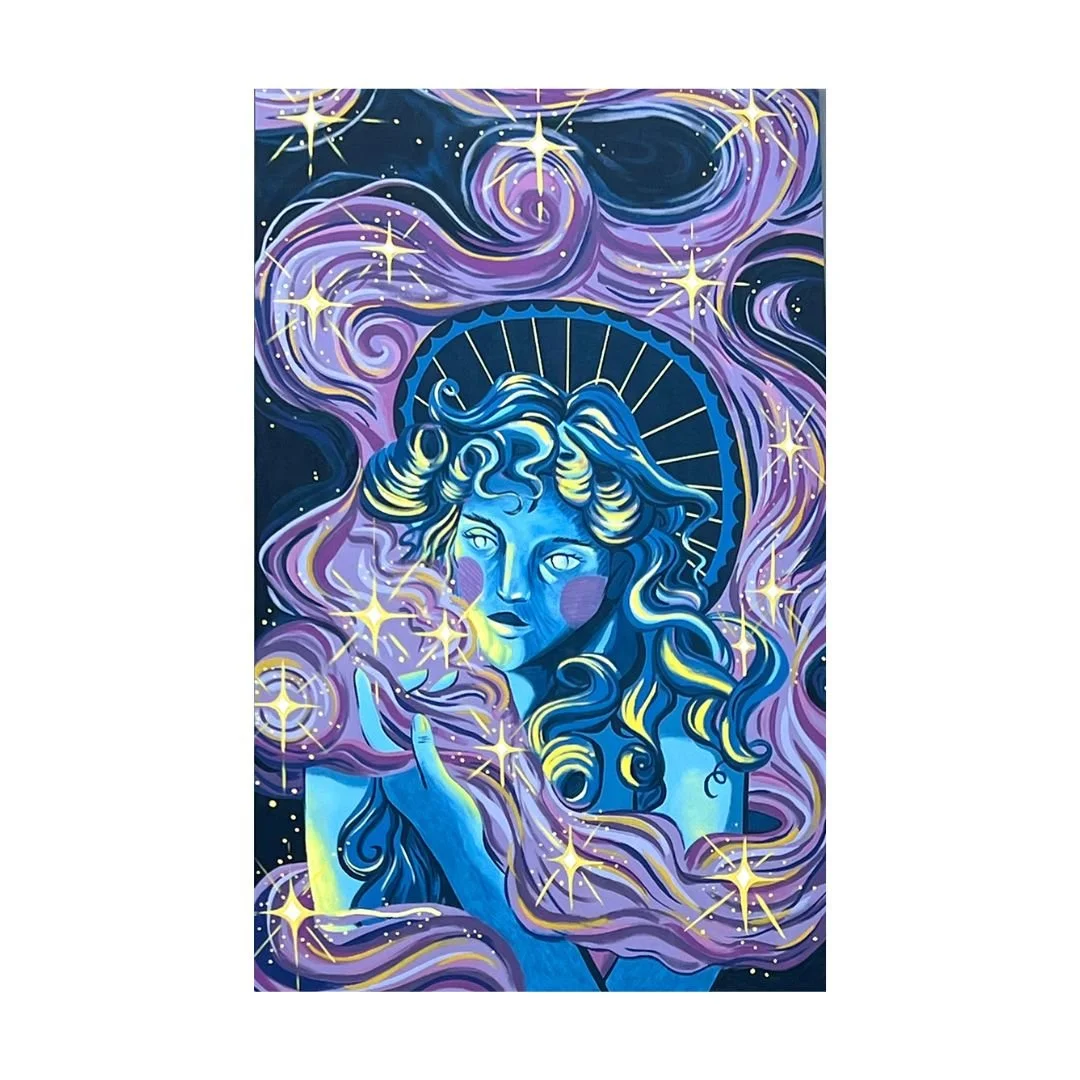 mural design "I Wrap Myself in Starlight" by Emily Howard. project lead, 2024.