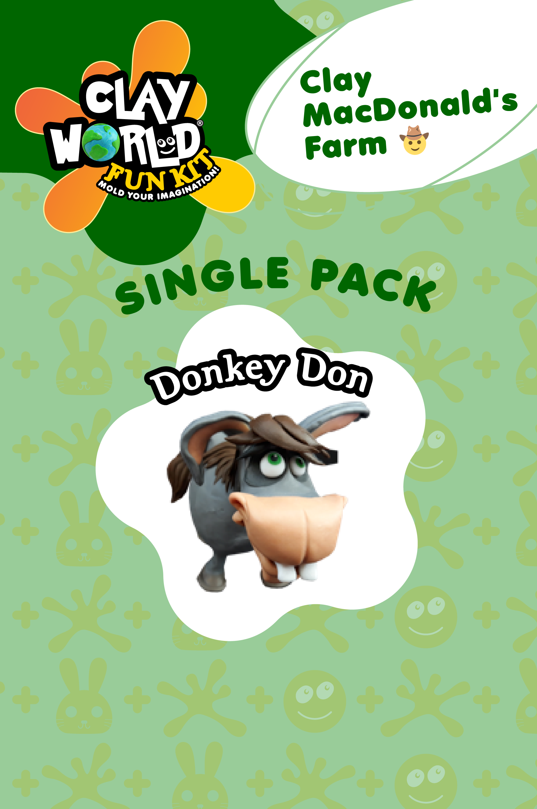 Clay MacDonald's Farm (Single Pack) Donkey Don