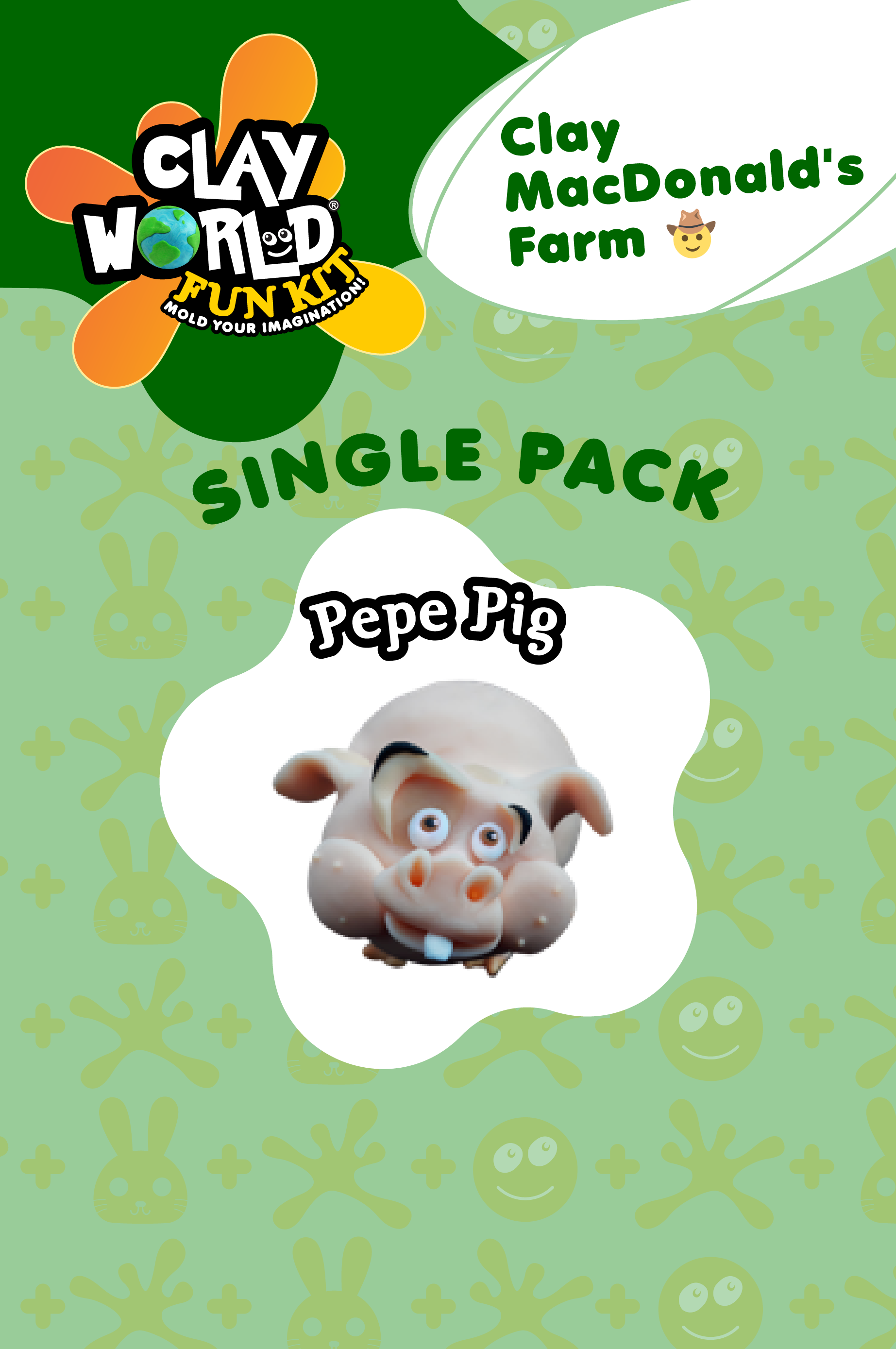 Clay MacDonald's Farm (Single Pack) Pepe Pig