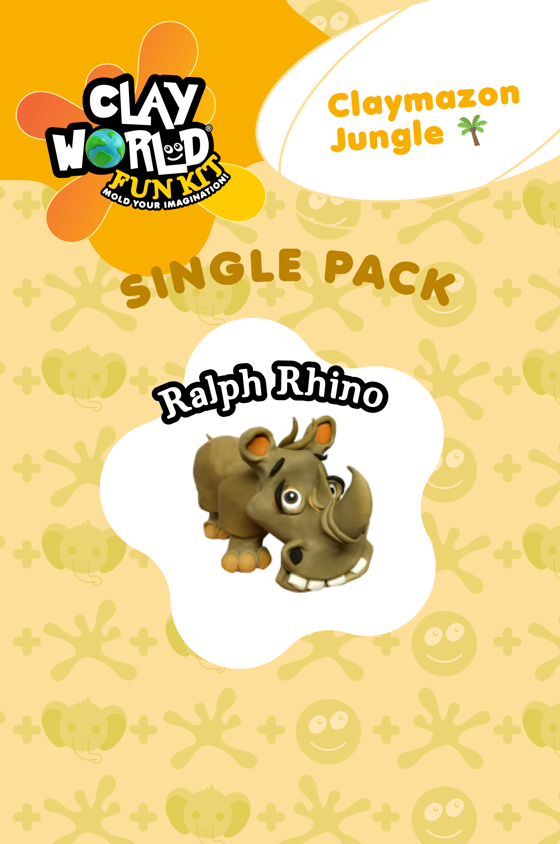 Claymazon Jungle (Single Pack) Ralph Rhino