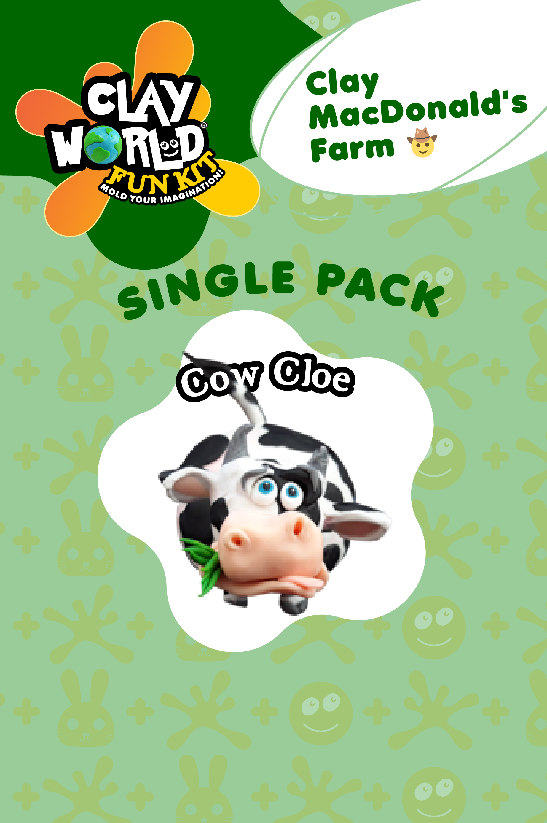 Clay MacDonald's Farm (Single Pack) Cow Cloe