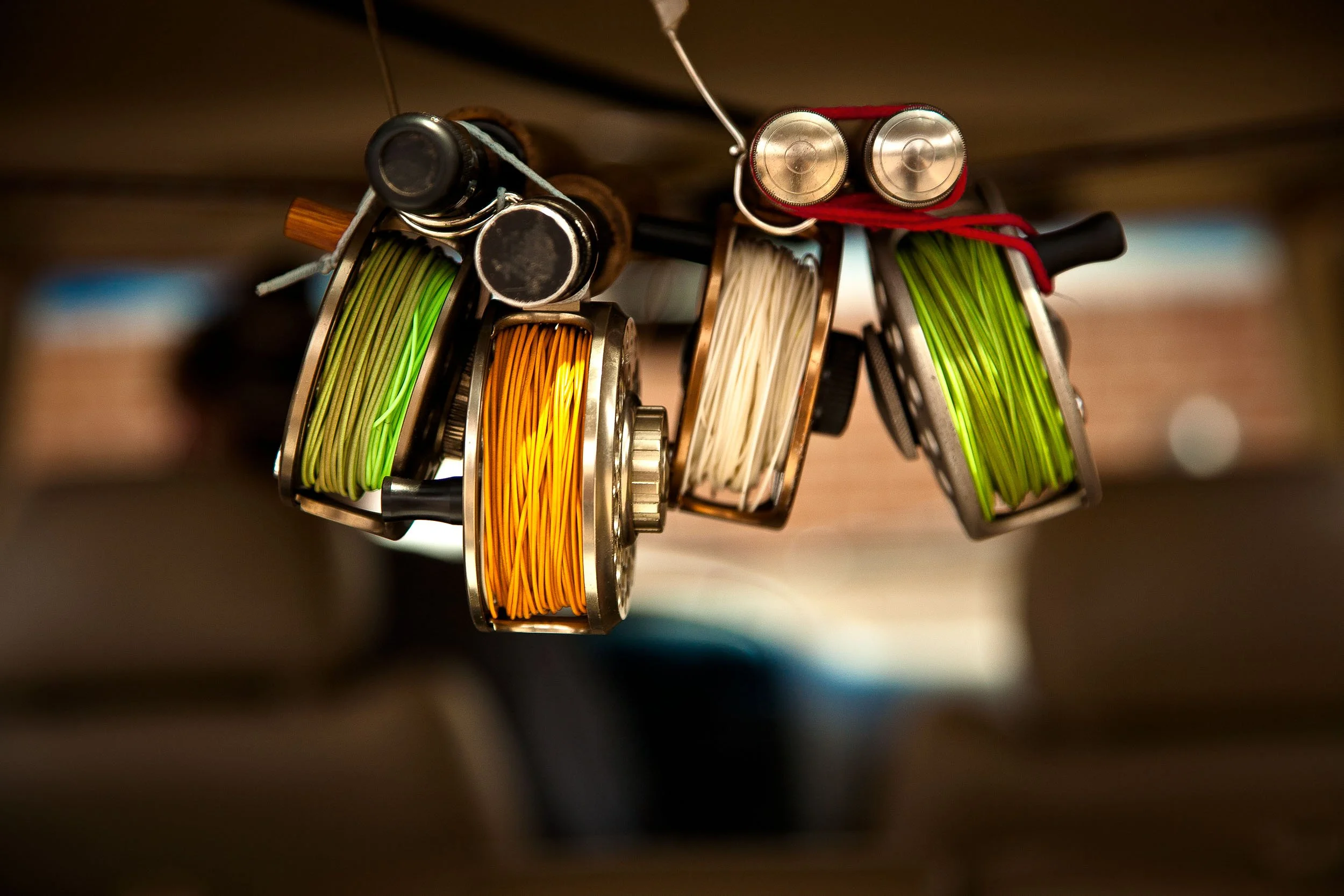 Fly rods ready for action during a Black Earth Angling Trout Camp.