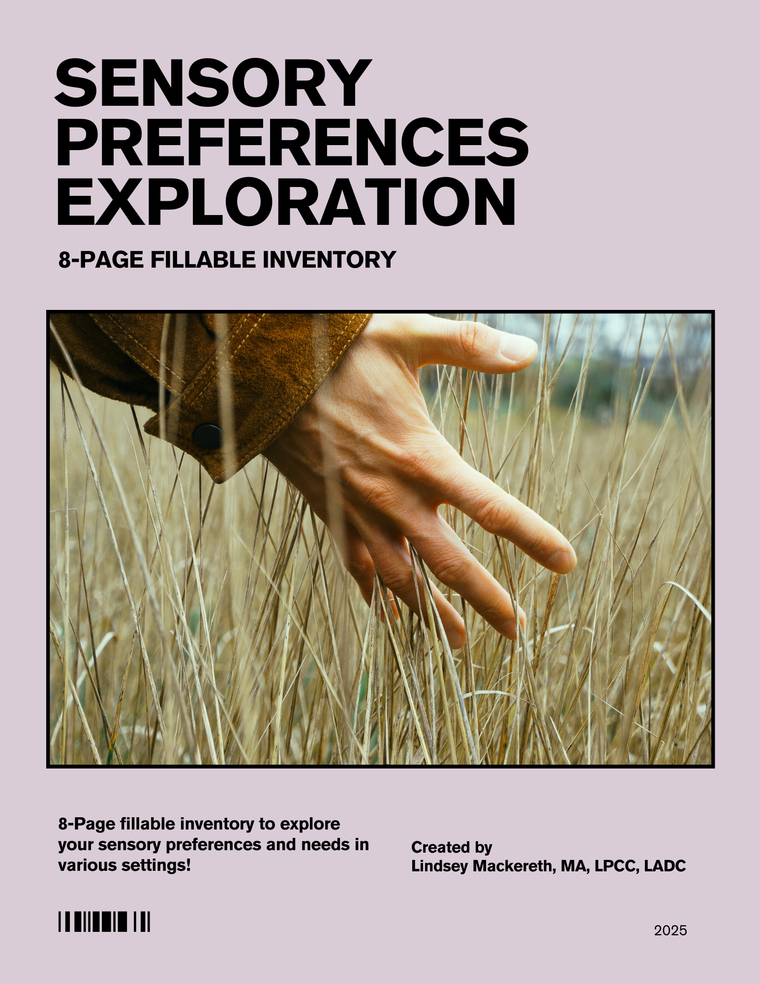 Sensory Preferences Fillable Inventory