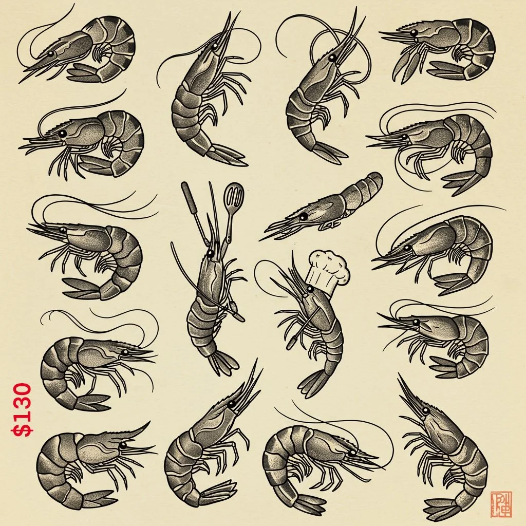 Stella tattoo flash sheet