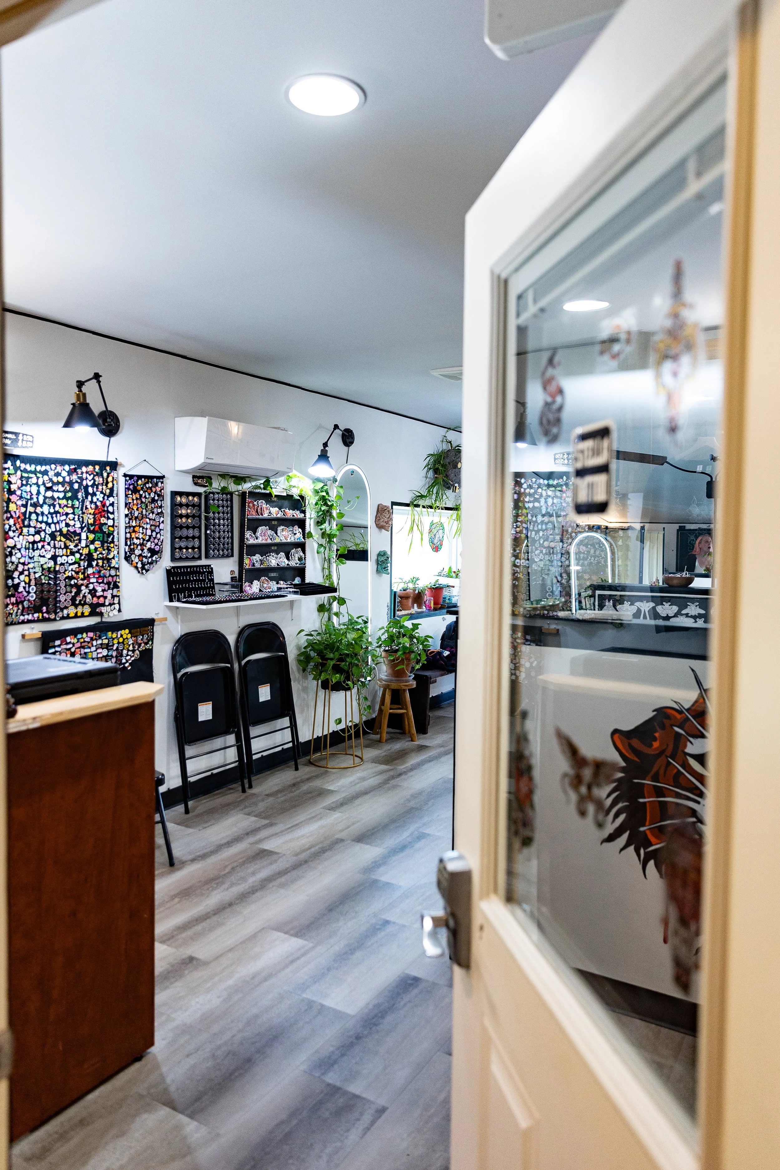 Interior of Stella tattoo shop