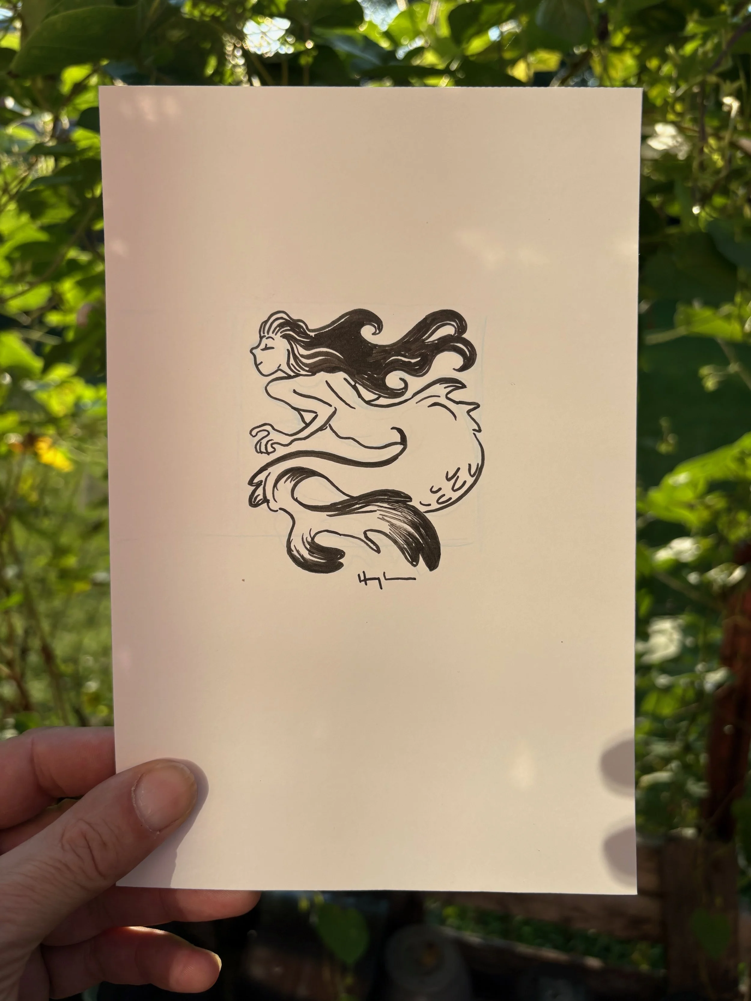 Ben Hatke Original Drawing flash tattoo series for Stella tattoo 